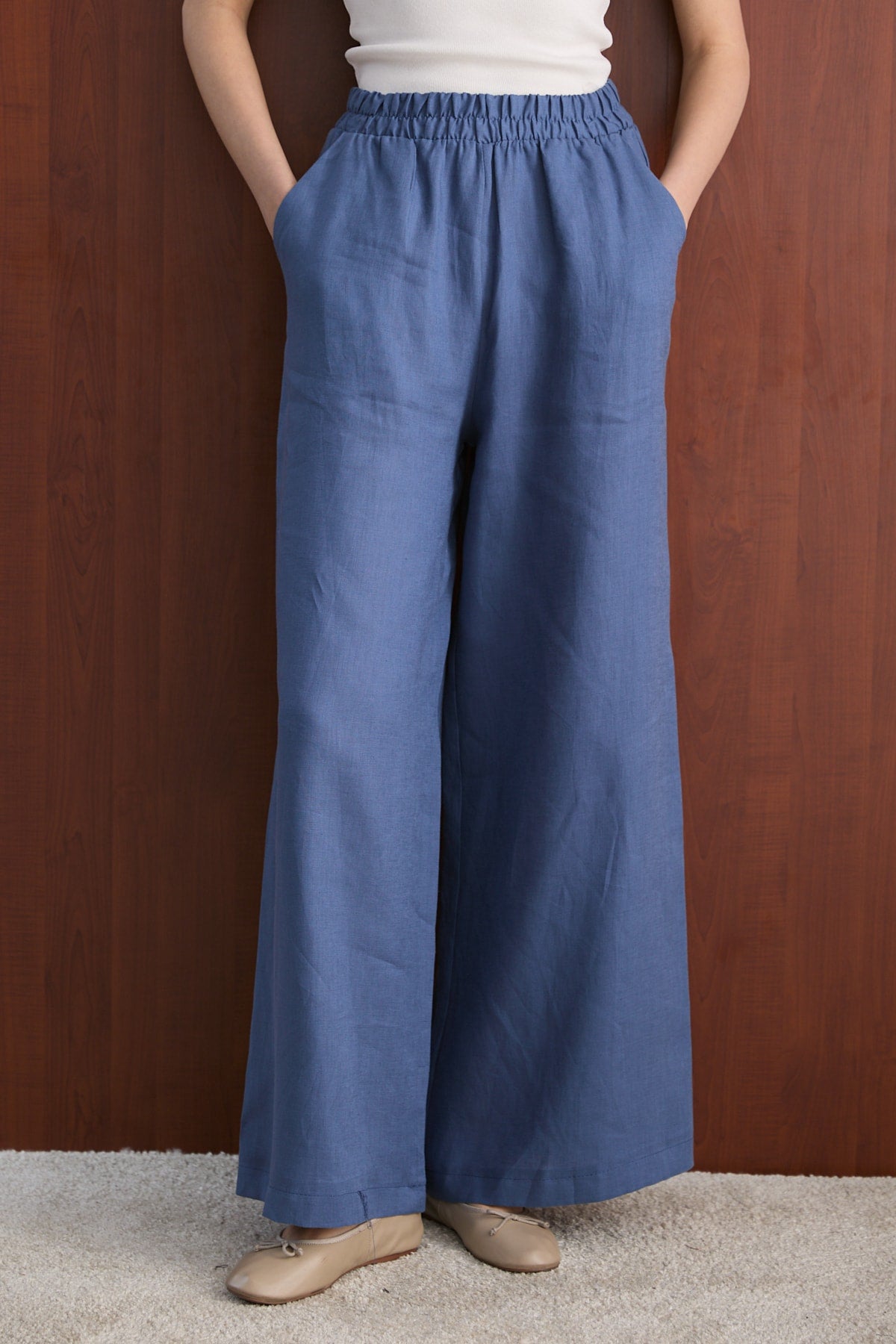 Keten Pantolon 32-2765-1 Kadın Pantolon