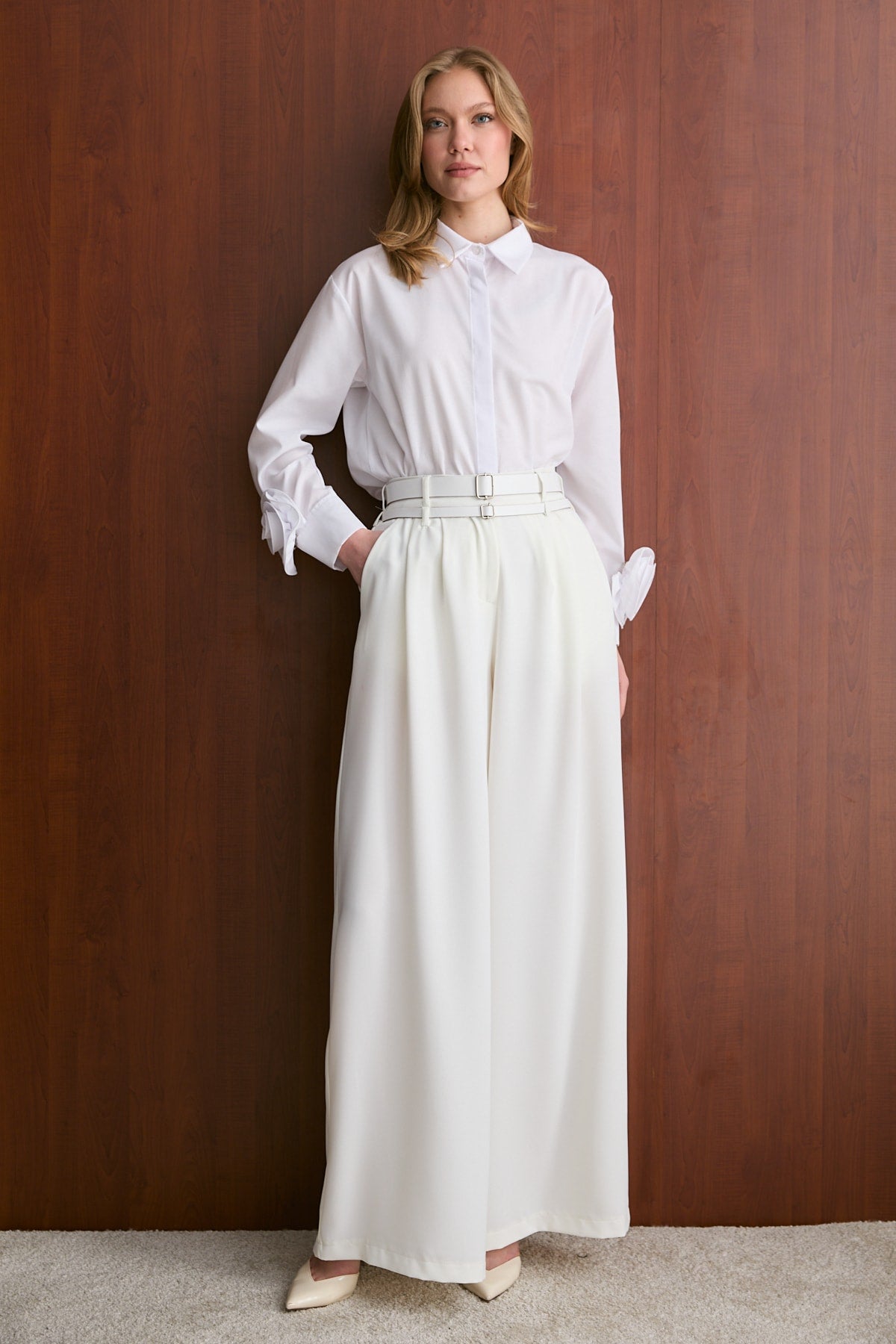 Çift Kemerli Pantolon 32-2740