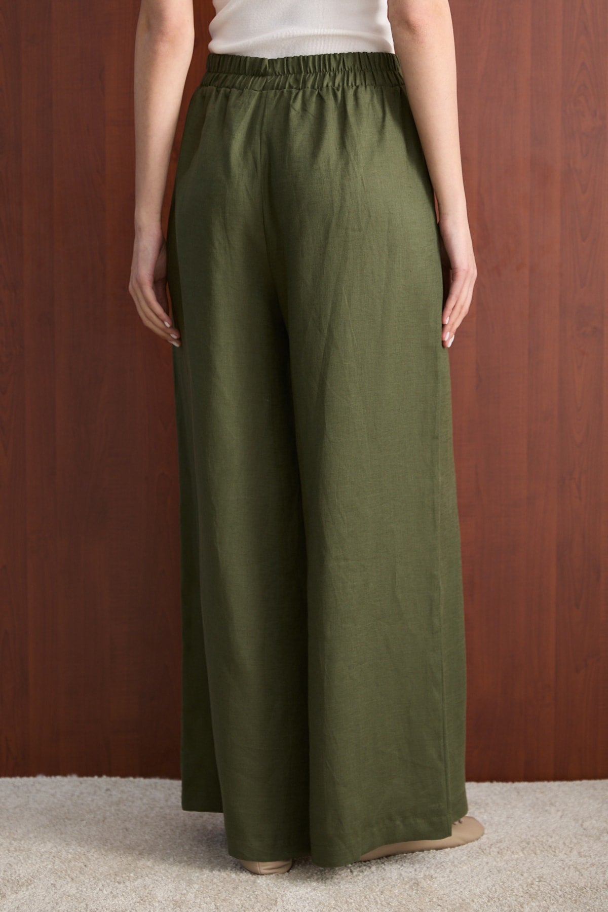 Keten Pantolon 32-2765-1 Kadın Pantolon