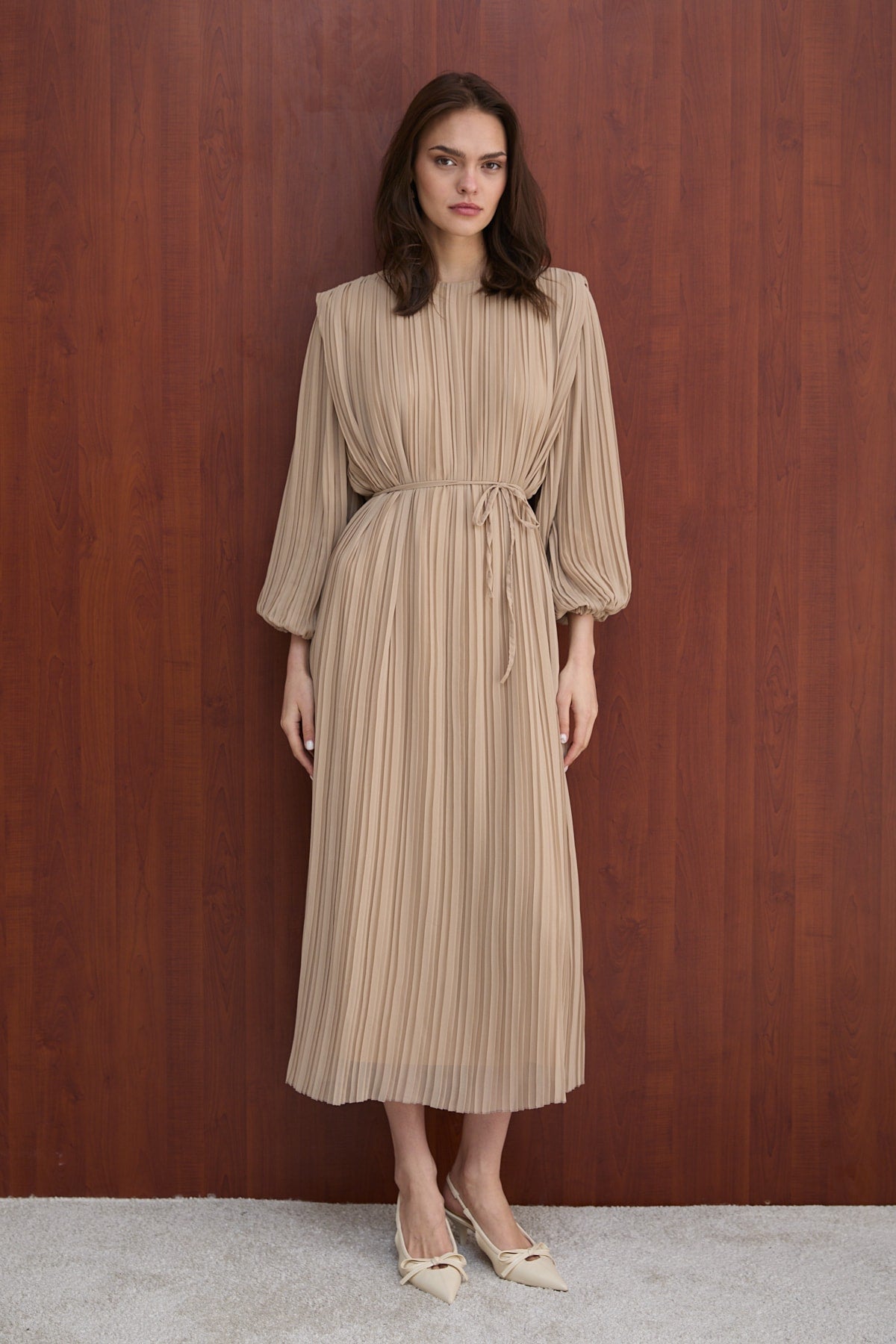 Şallı Pilise Elbise 32-2379-1