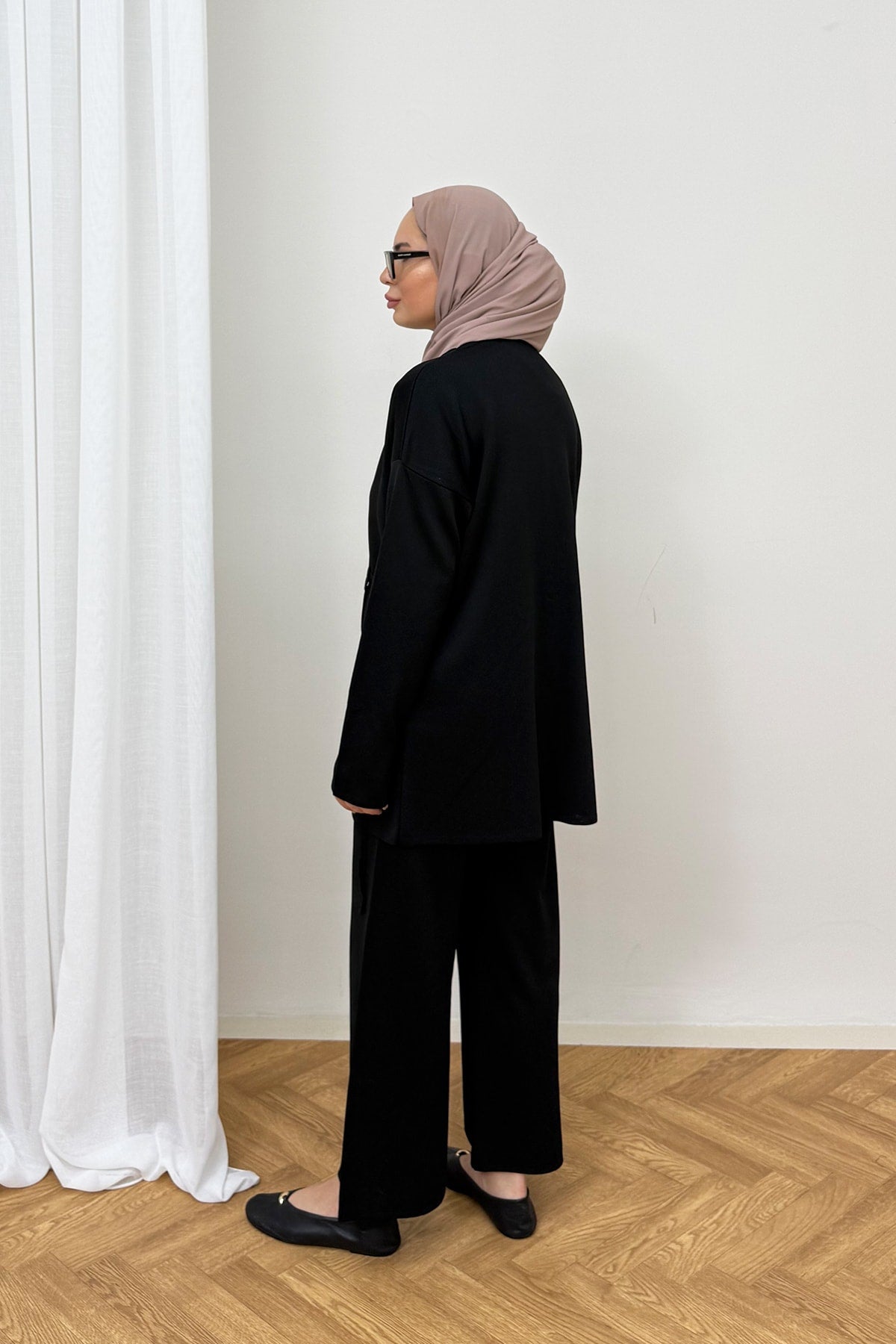 Düğmeli Triko Takım 87-25310