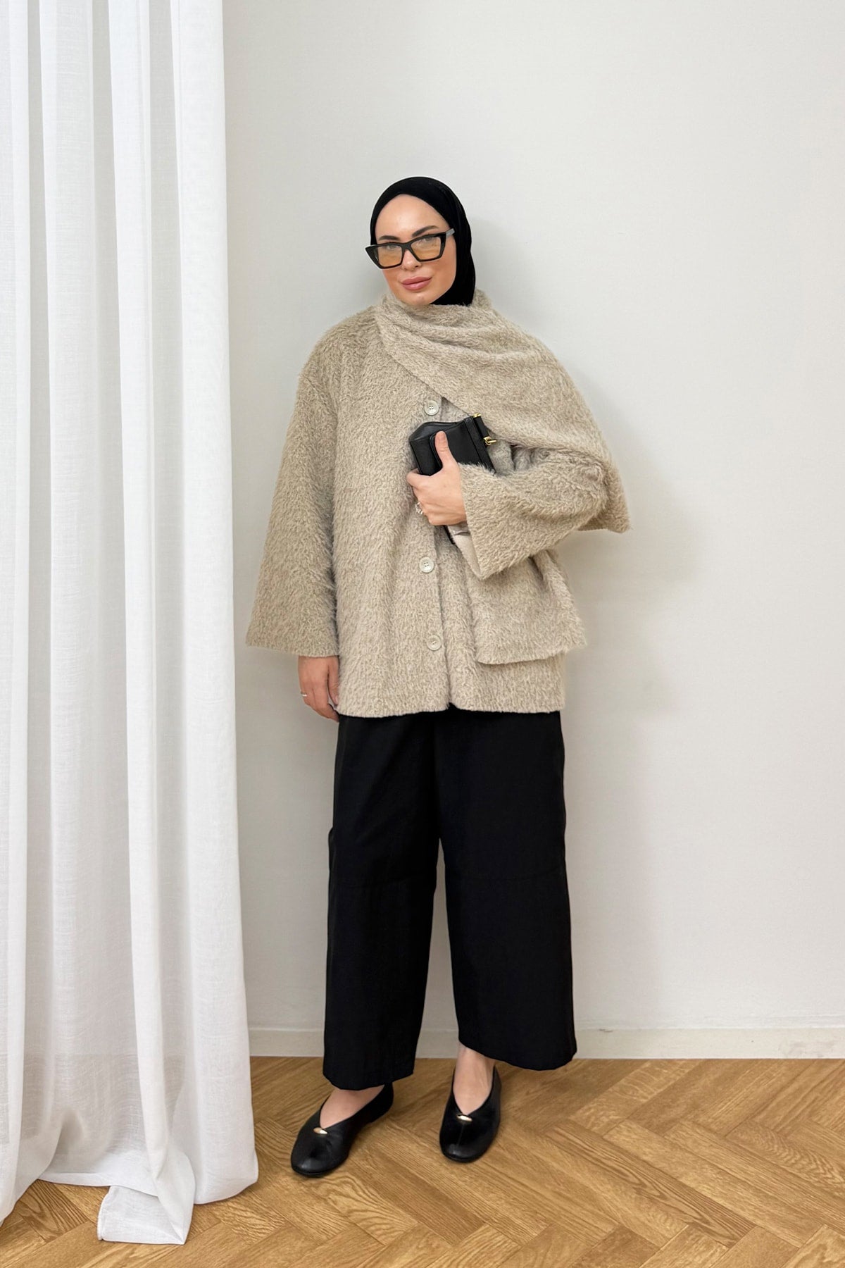 Şallı Düğmeli Hırka 4-62609
