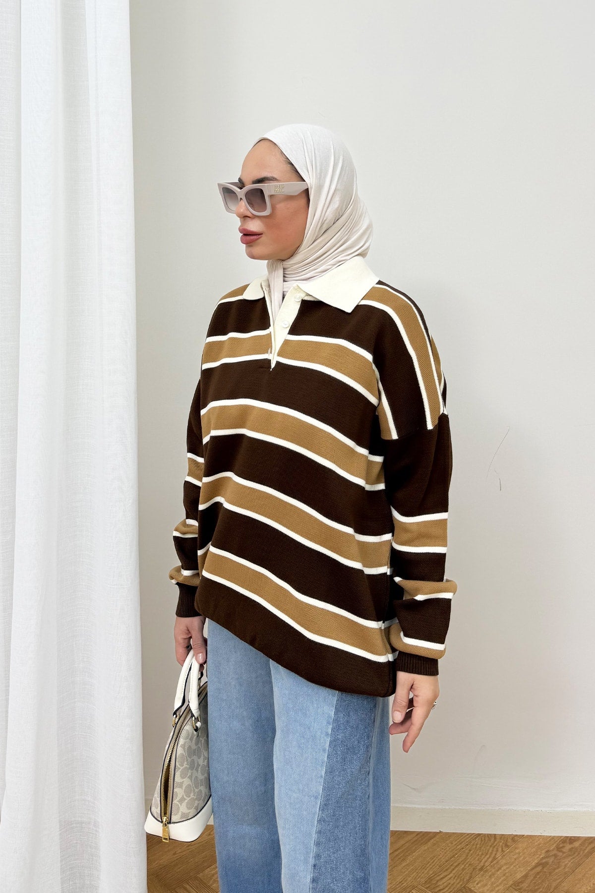Çizgili Triko Kazak 87-25730