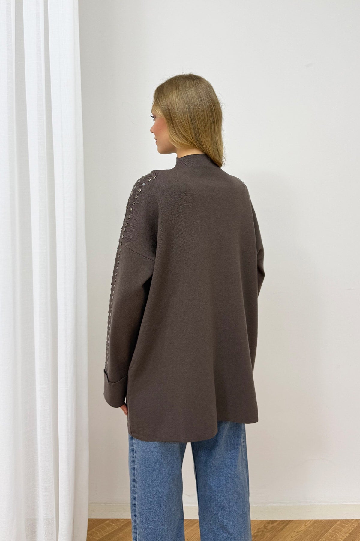 Aksesuarlı Triko Tunik 87-26150