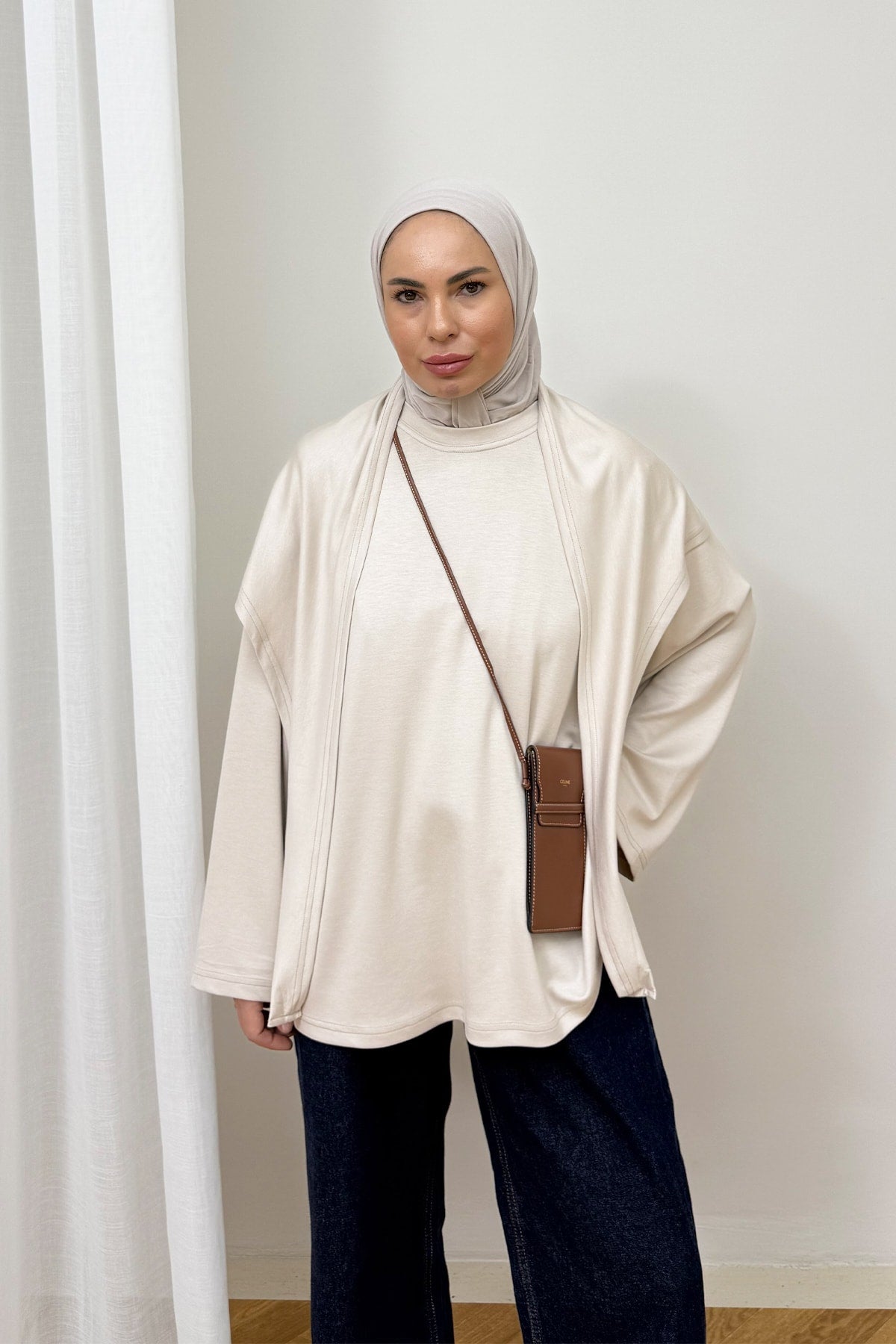 Şal Detaylı Tunik 3-4585