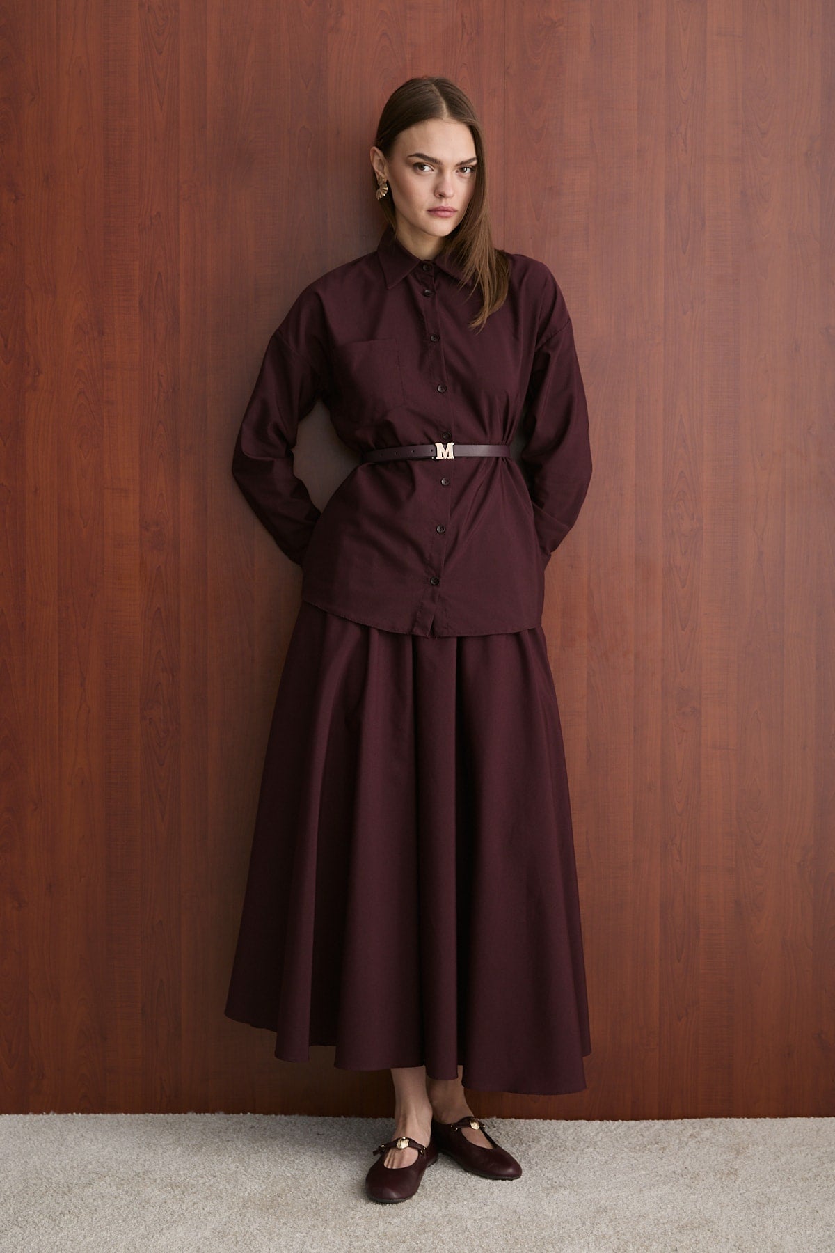 Kemerli Etekli Poplin Takım 32-2603