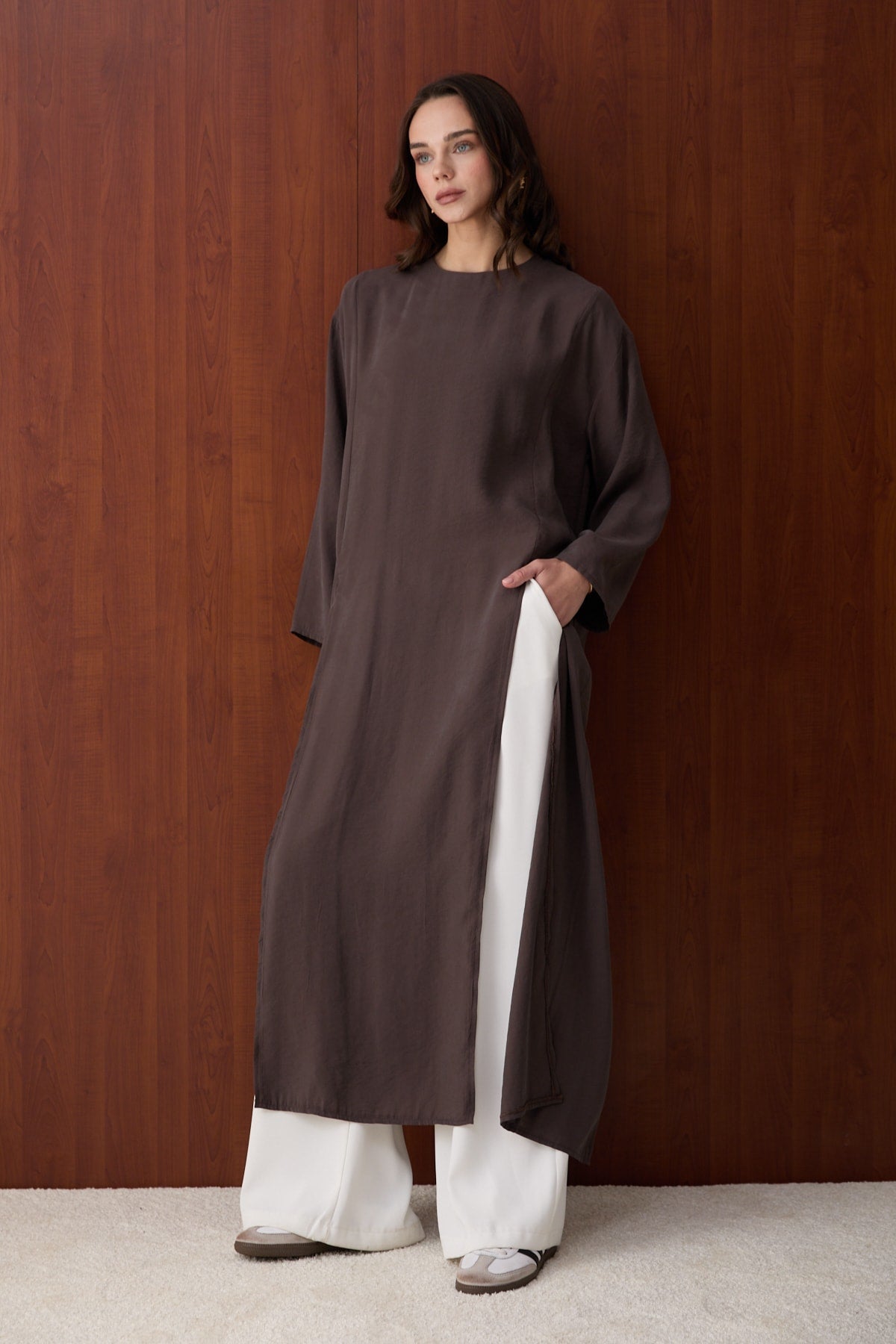 Yırtmaçlı Modal Tunik 32-2880
