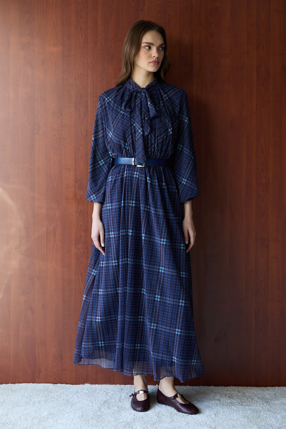 Desenli Elbise 32-2727