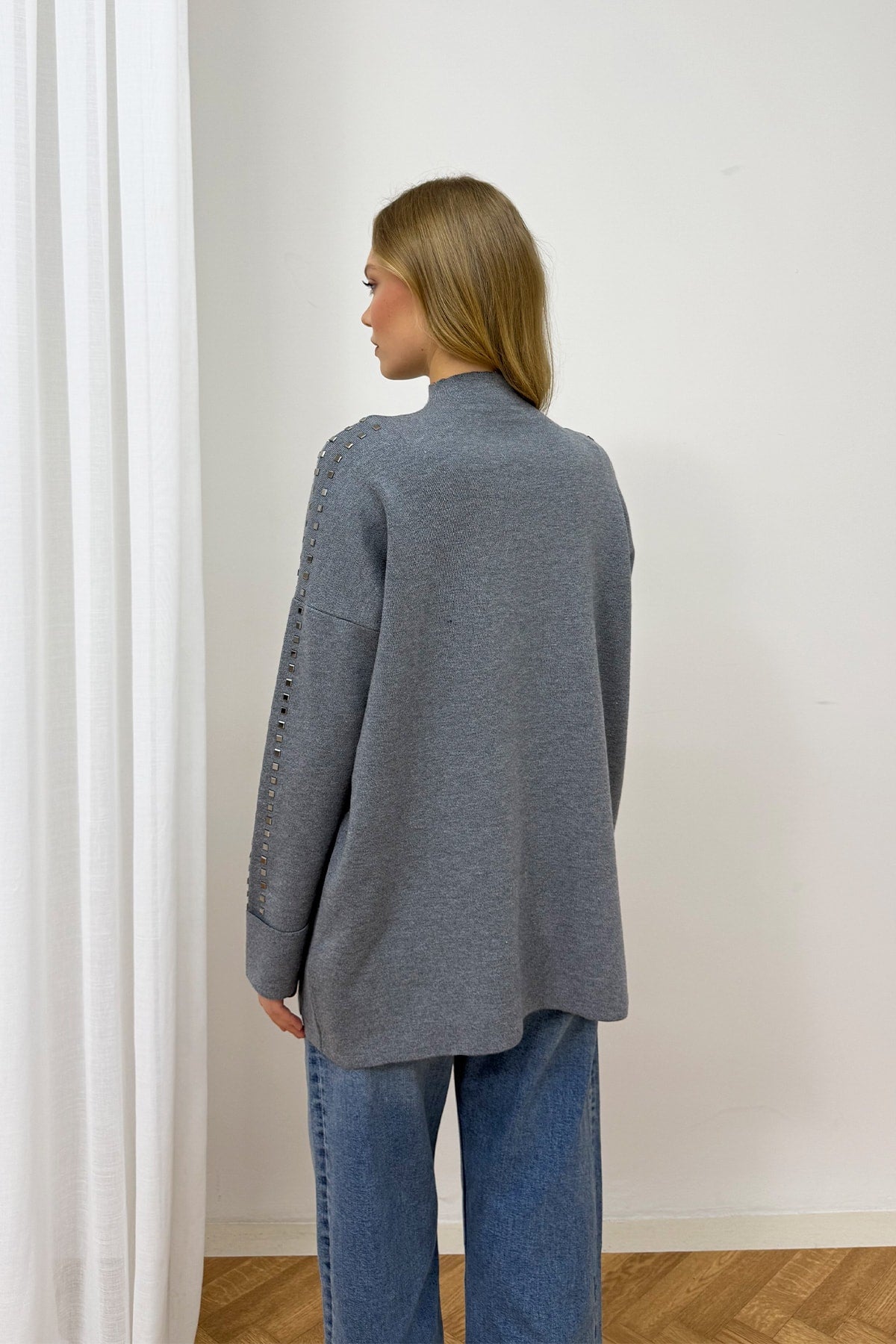 Aksesuarlı Triko Tunik 87-26150