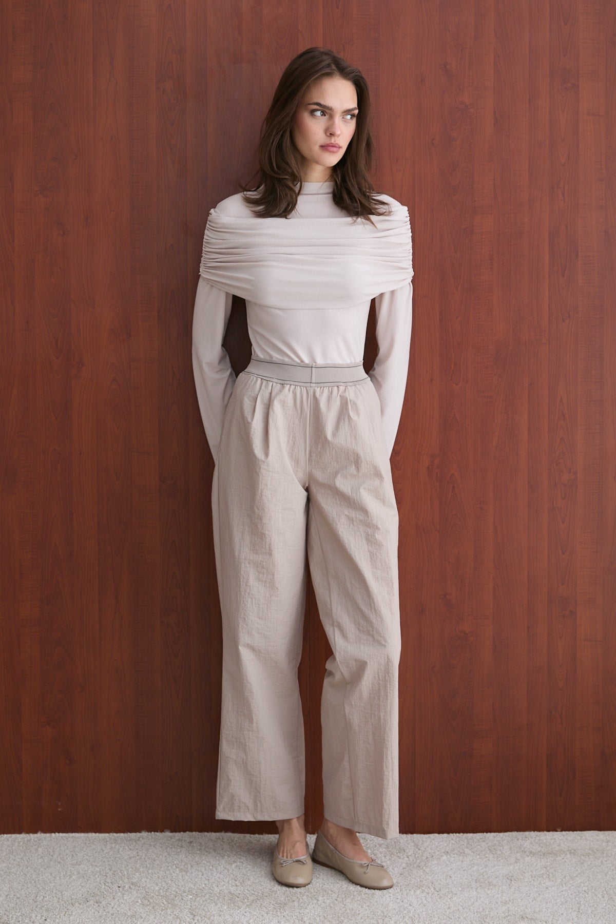 Lastik Detaylı Pantolon 32-2736