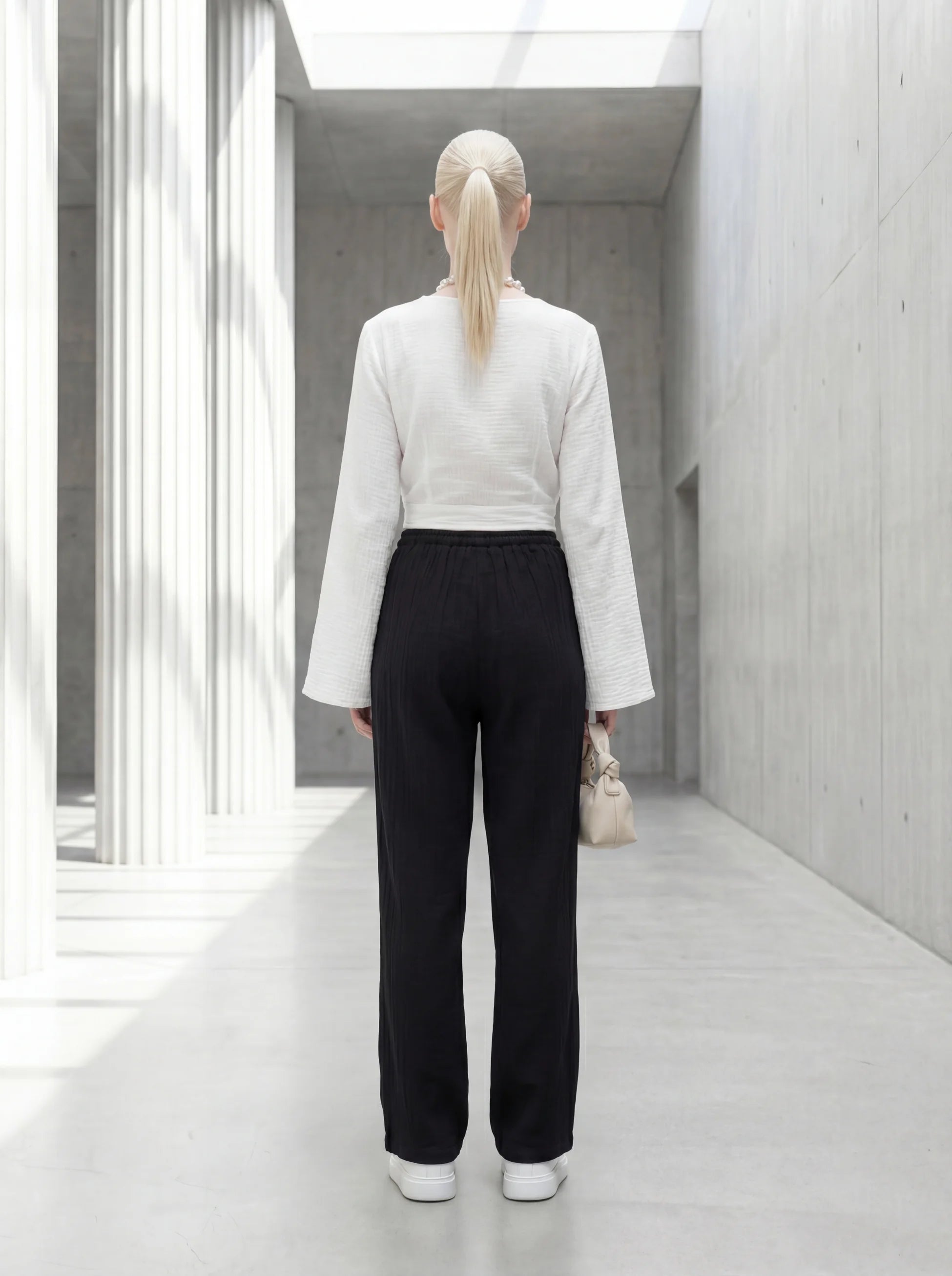 Müslin Sade Pantolon