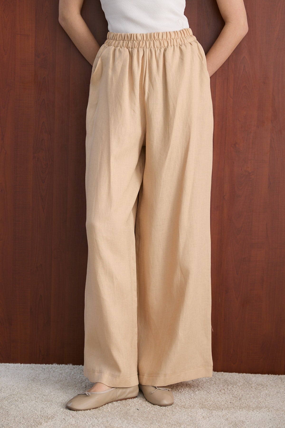 Keten Pantolon 32-2765-1 Kadın Pantolon