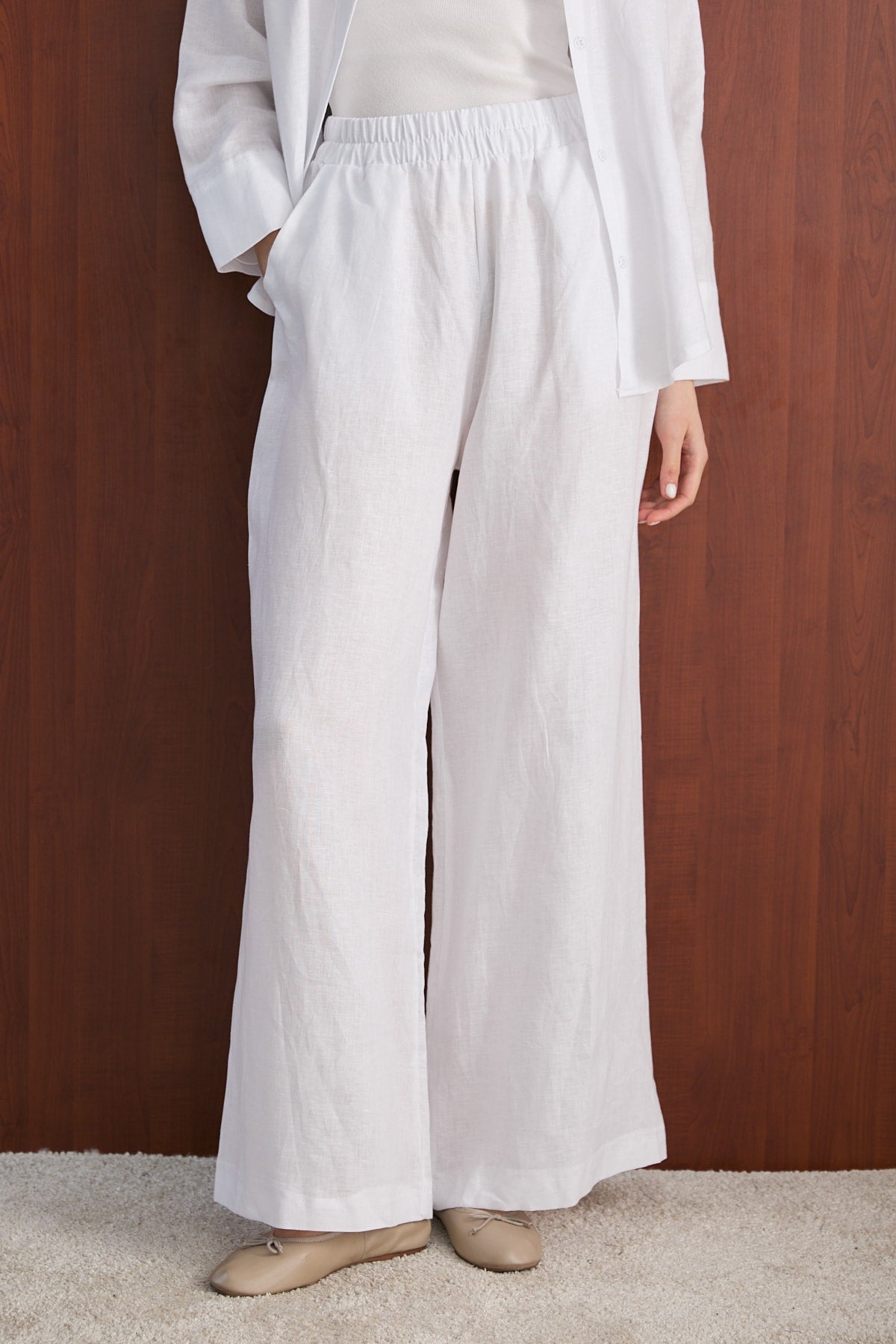 Keten Pantolon 32-2765-1 Kadın Pantolon