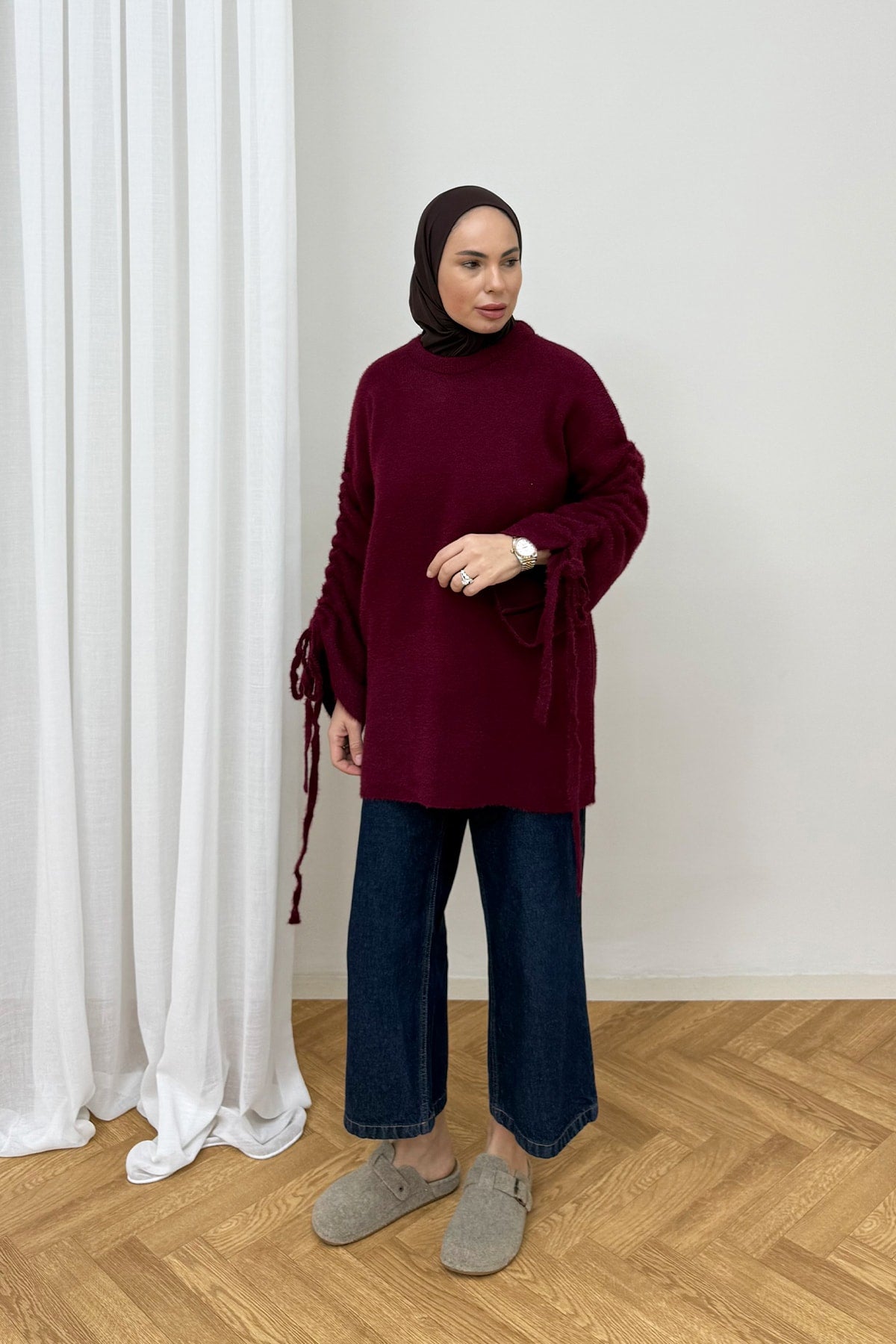 Kolu Bağlamalı Triko Kazak 80-8426