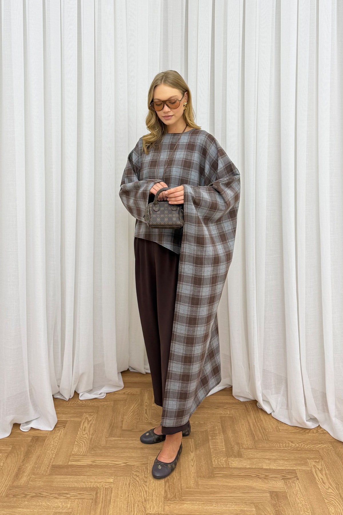 Ekose Asimetrik Tunik 32-3000