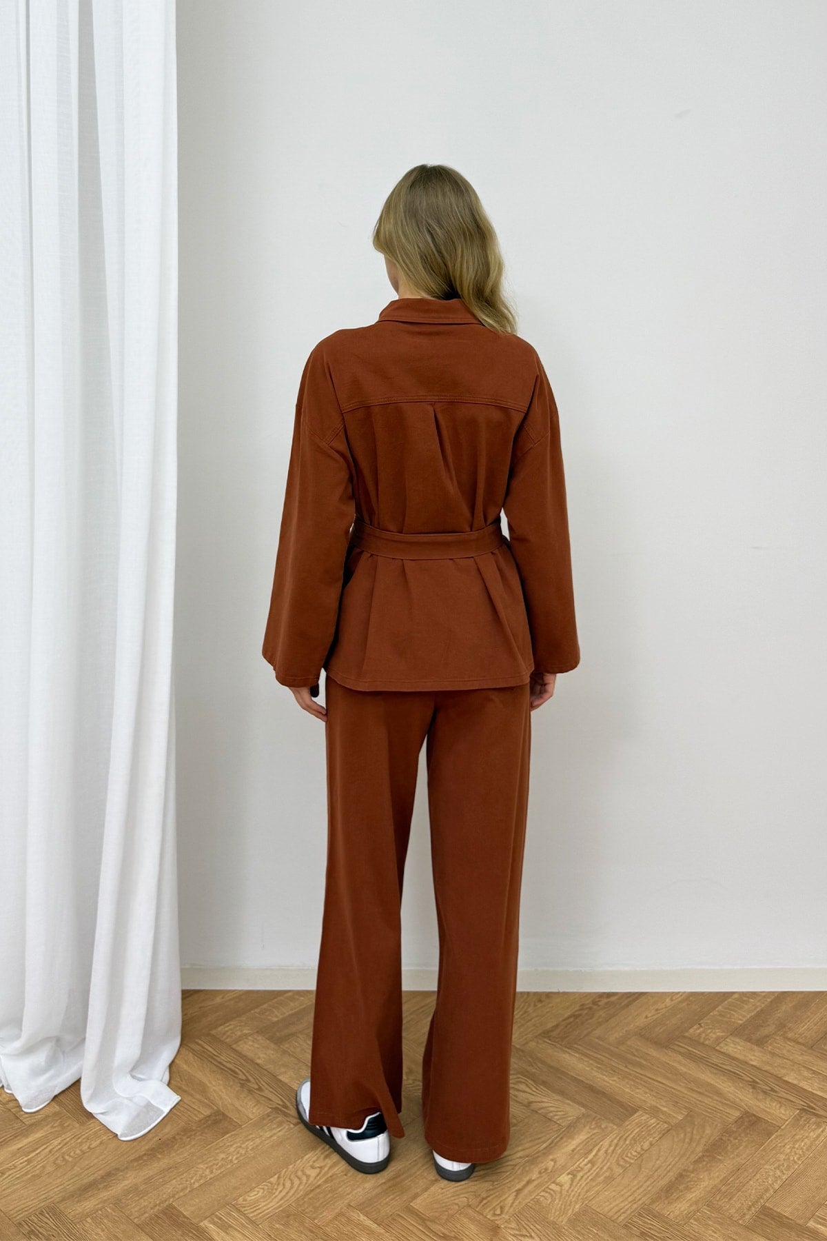 Gabardin Kuşaklı Takım 12-8843