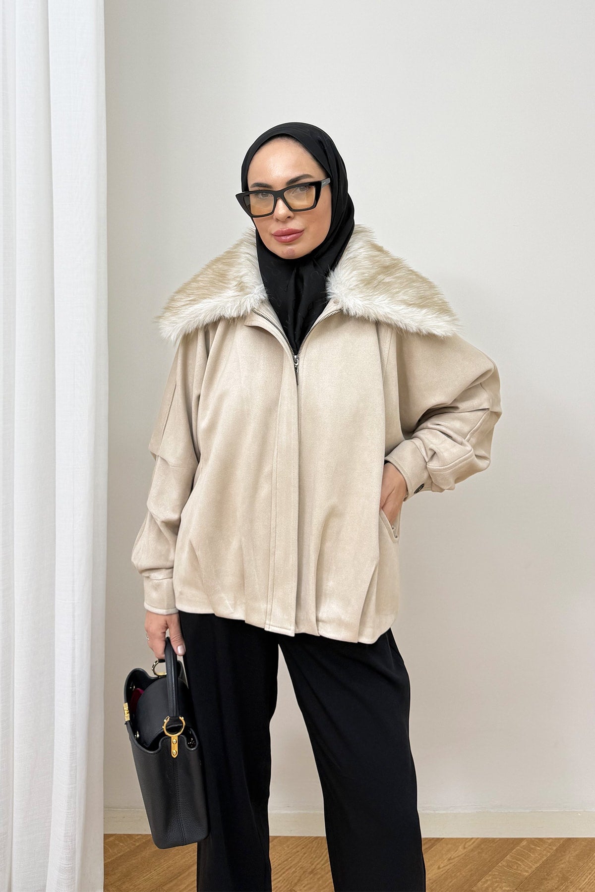 Süet Kürklü Mont 12-70212