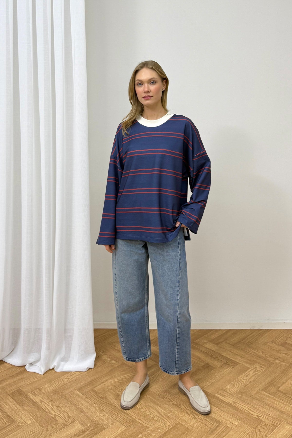 Çizgili Basic Tunik 79-7020