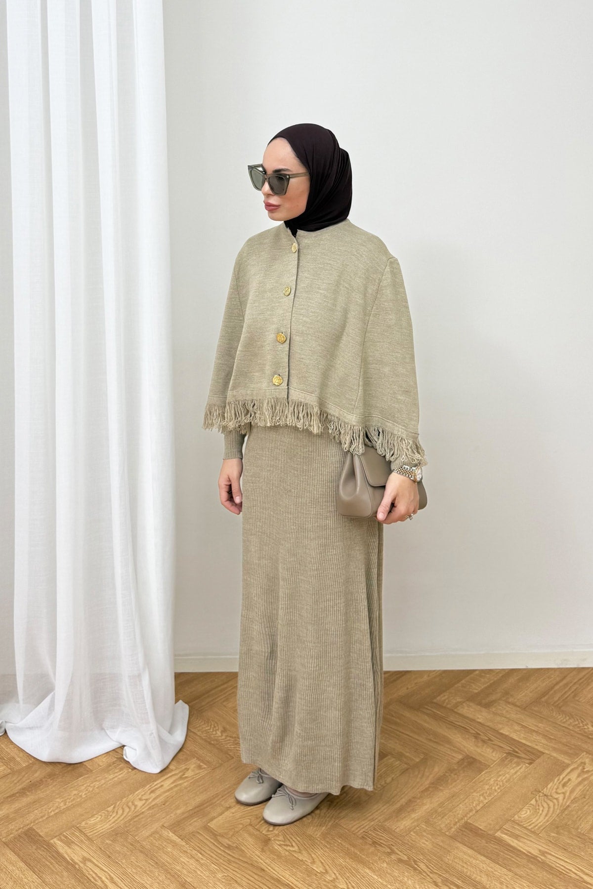 İkili Triko Elbise 87-25880
