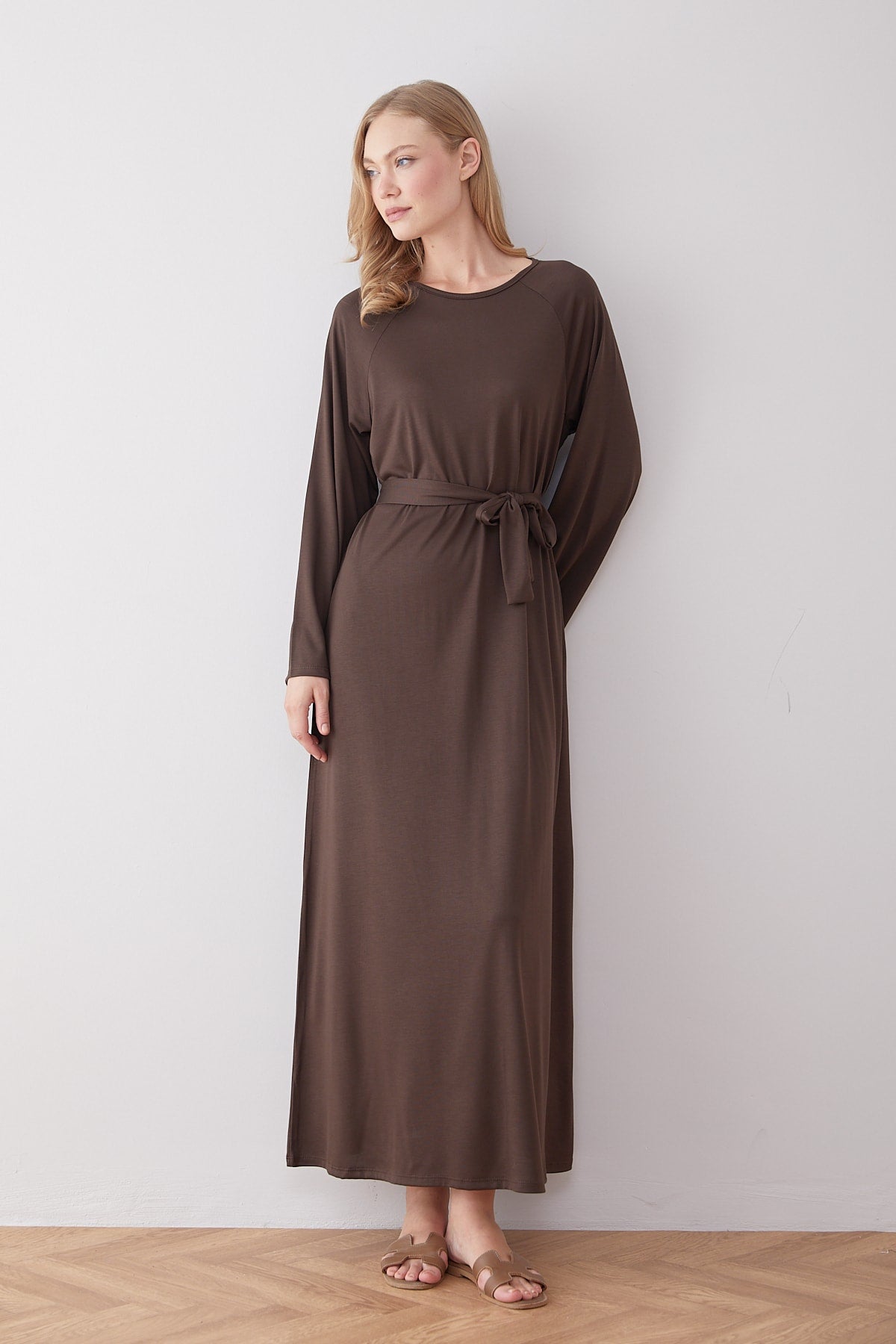 Kuşaklı Elbise 68-6402