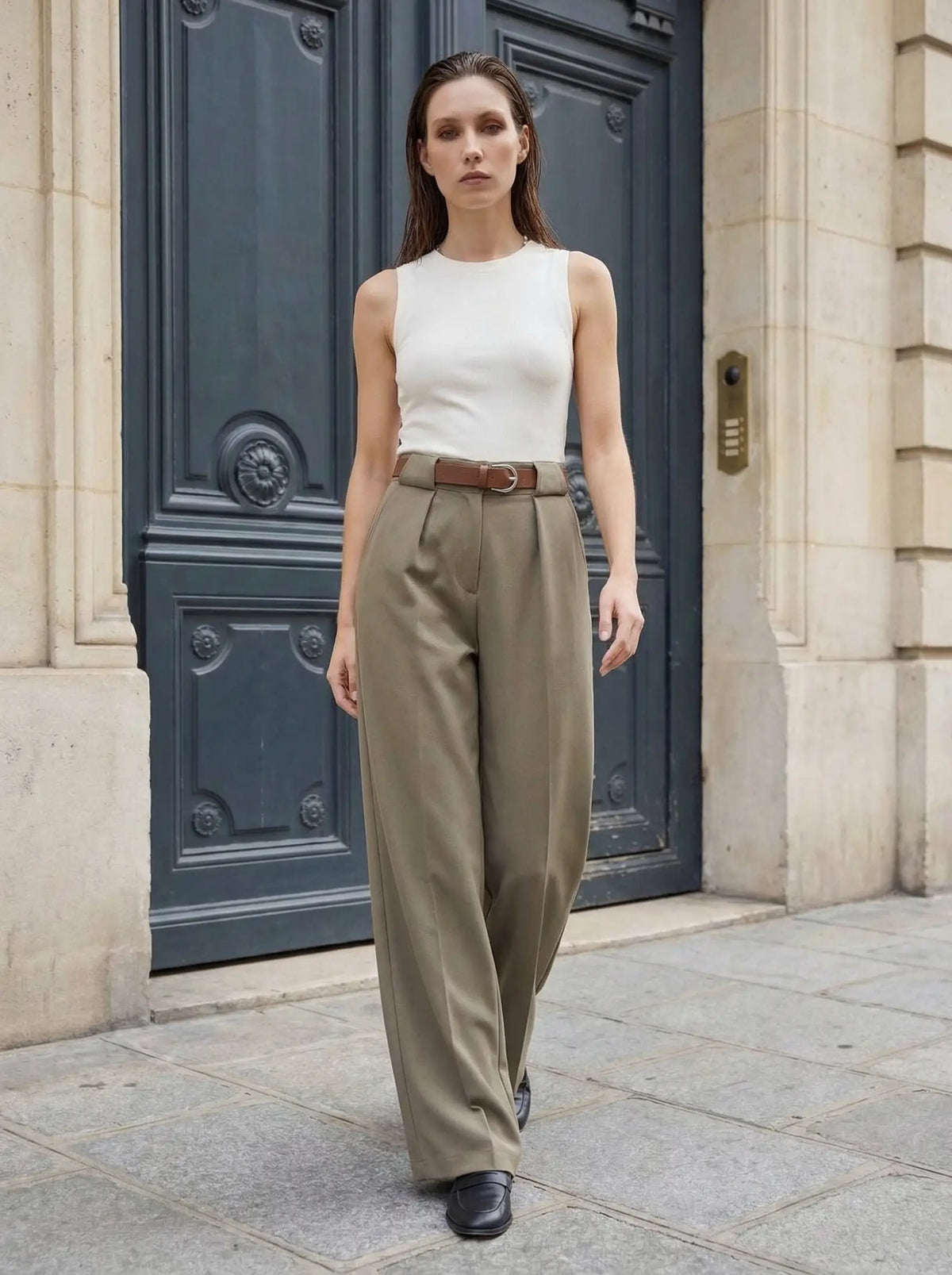 Dess Pantalon Haki Dokuma Panatolon