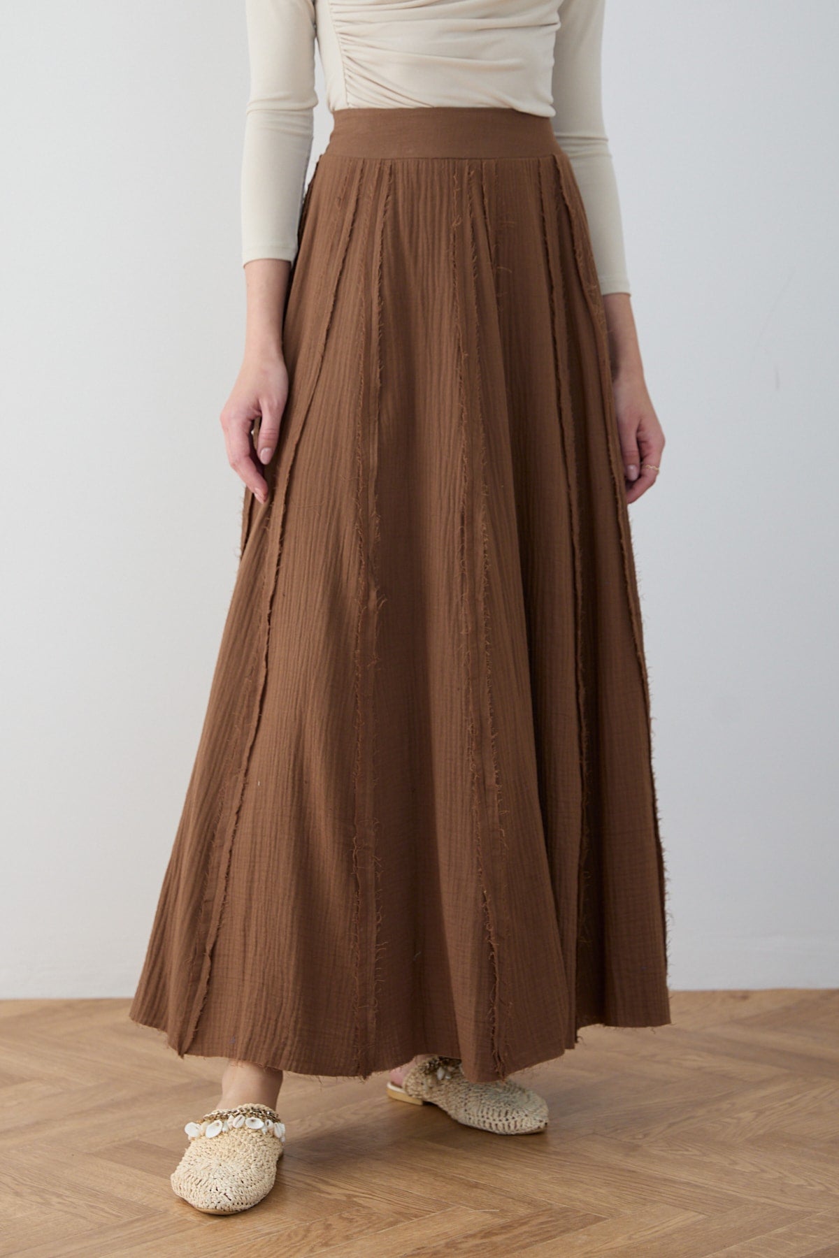 Müslin Parçalı Etek 32-2850