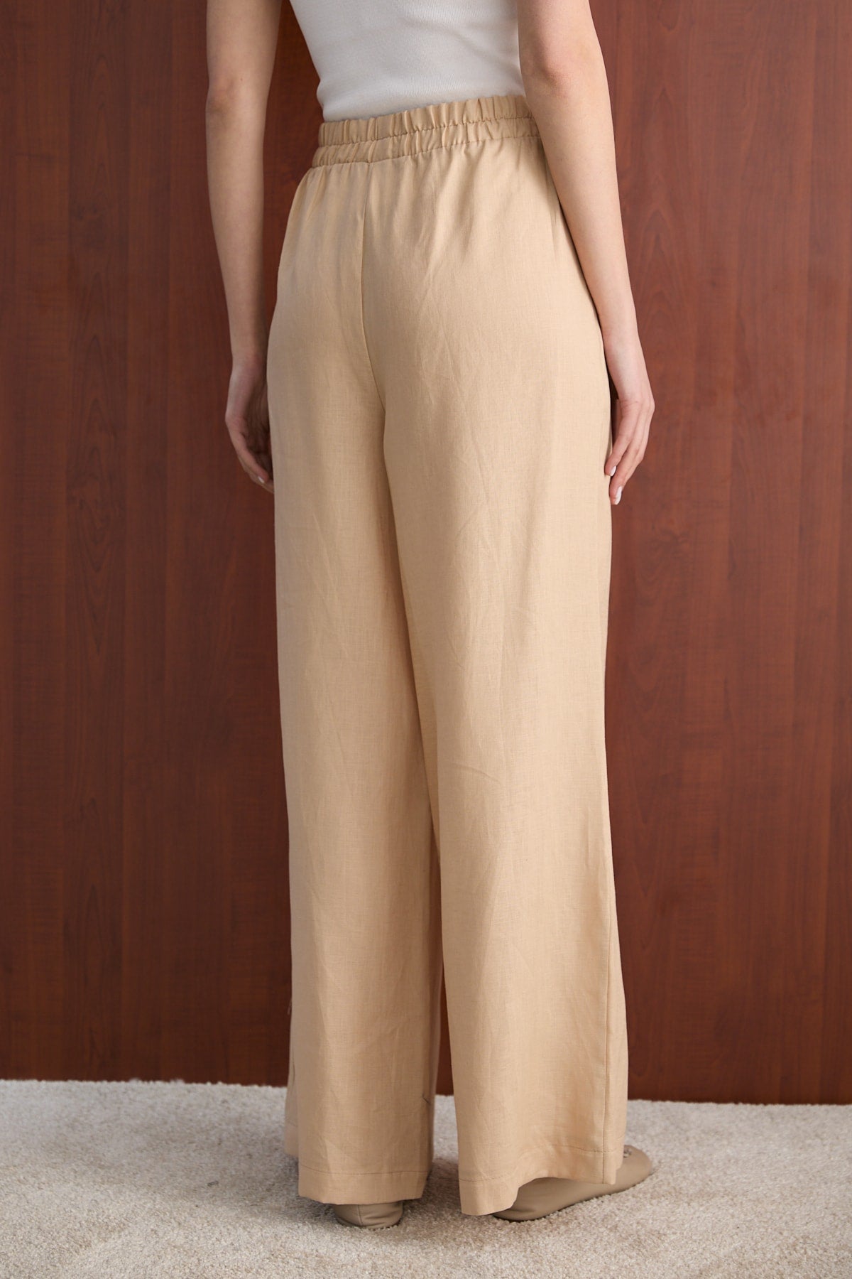 Keten Pantolon 32-2765-1 Kadın Pantolon
