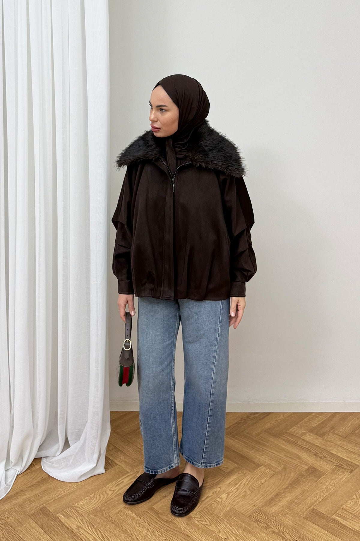 Süet Kürklü Mont 12-70212