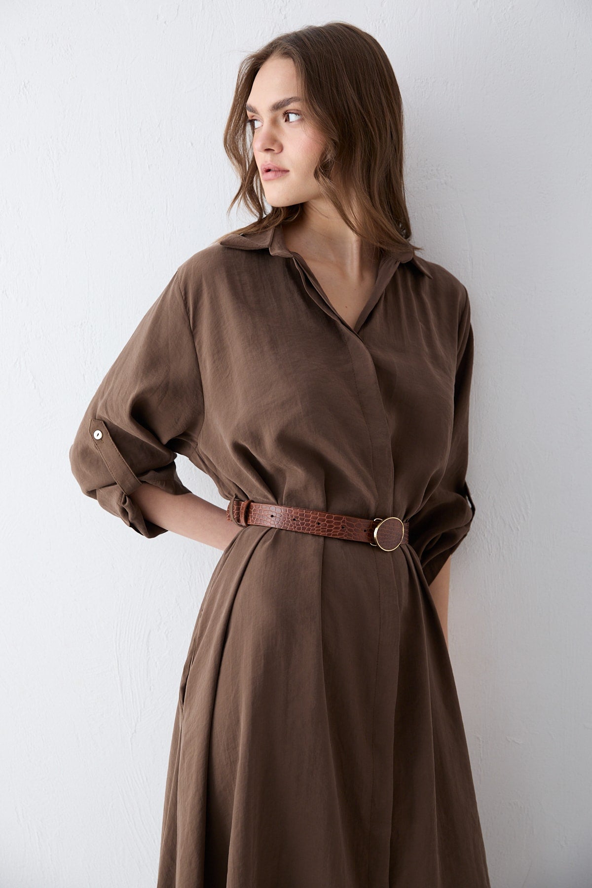 Kemerli Oversize Elbise 81-3270