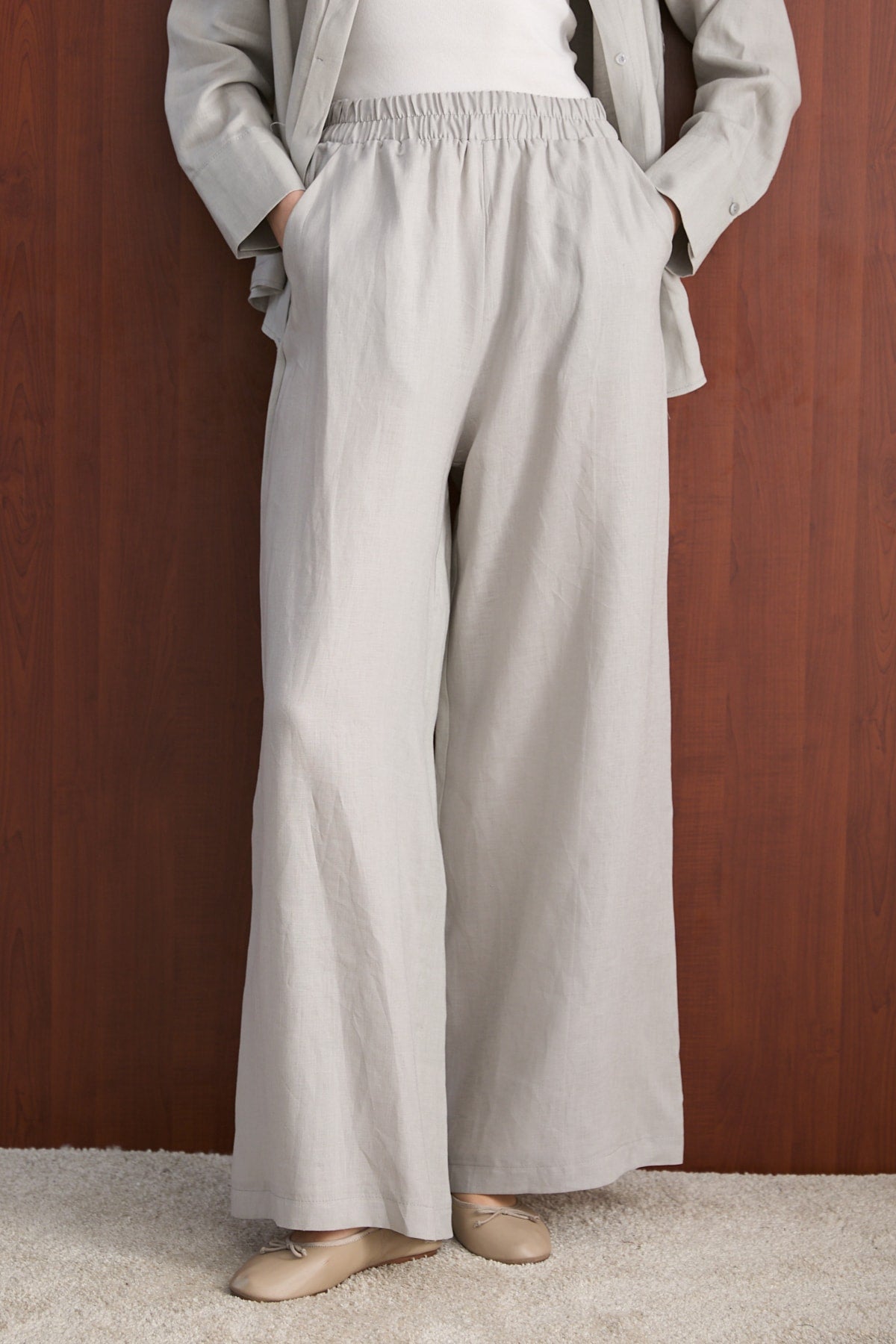 Keten Pantolon 32-2765-1 Kadın Pantolon