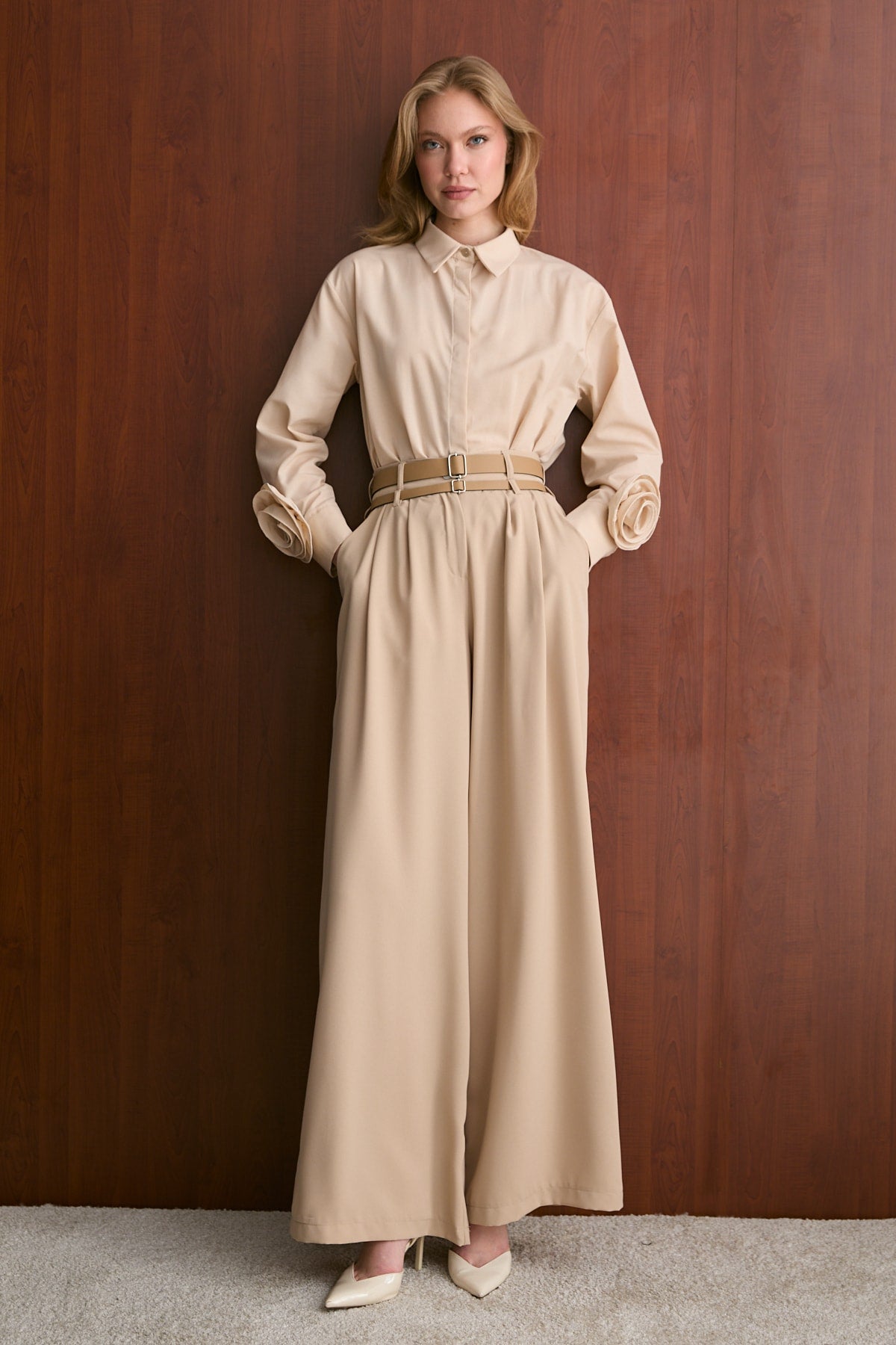 Çift Kemerli Pantolon 32-2740