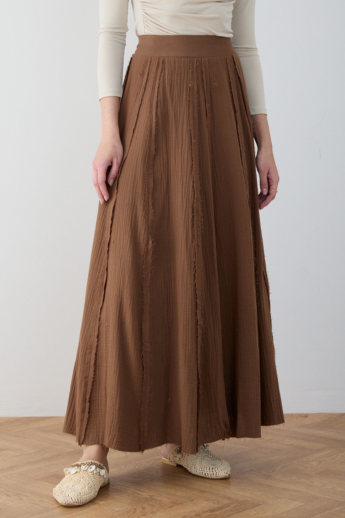 Müslin Parçalı Etek 32-2850