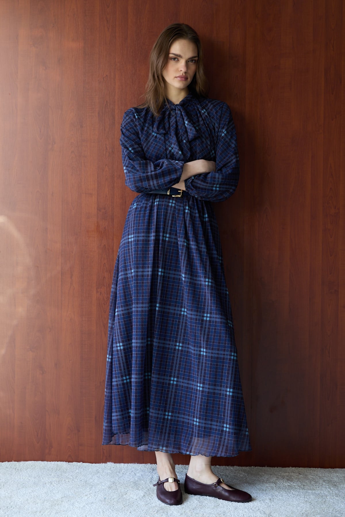 Desenli Elbise 32-2727