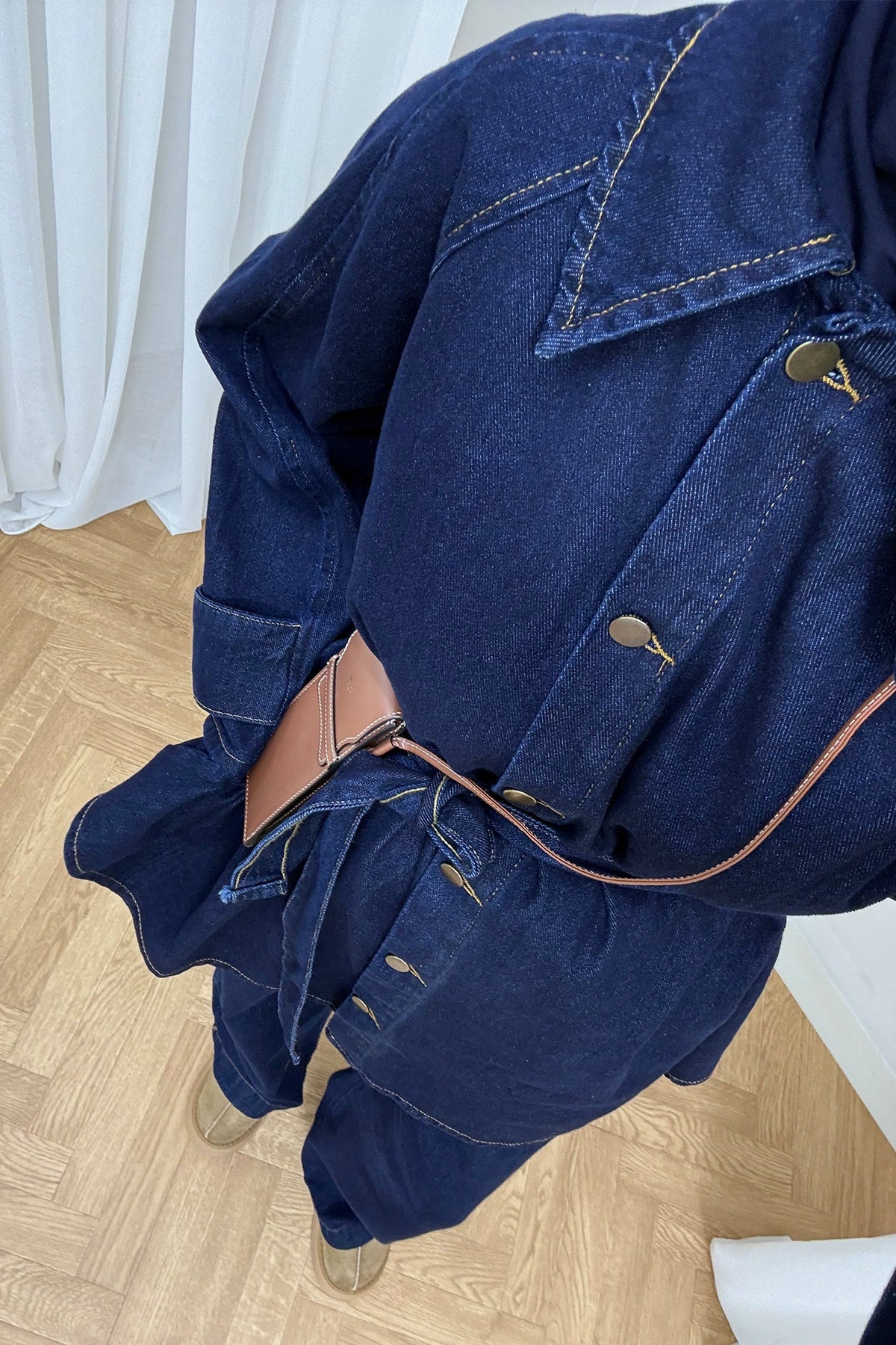 Kuşaklı Denim Takım 4-62808