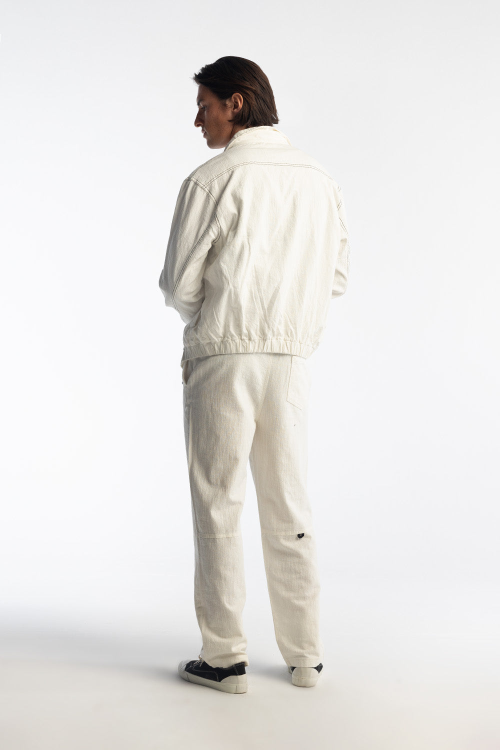 INCLUSIVE KETEN PANTOLON - BEYAZ L