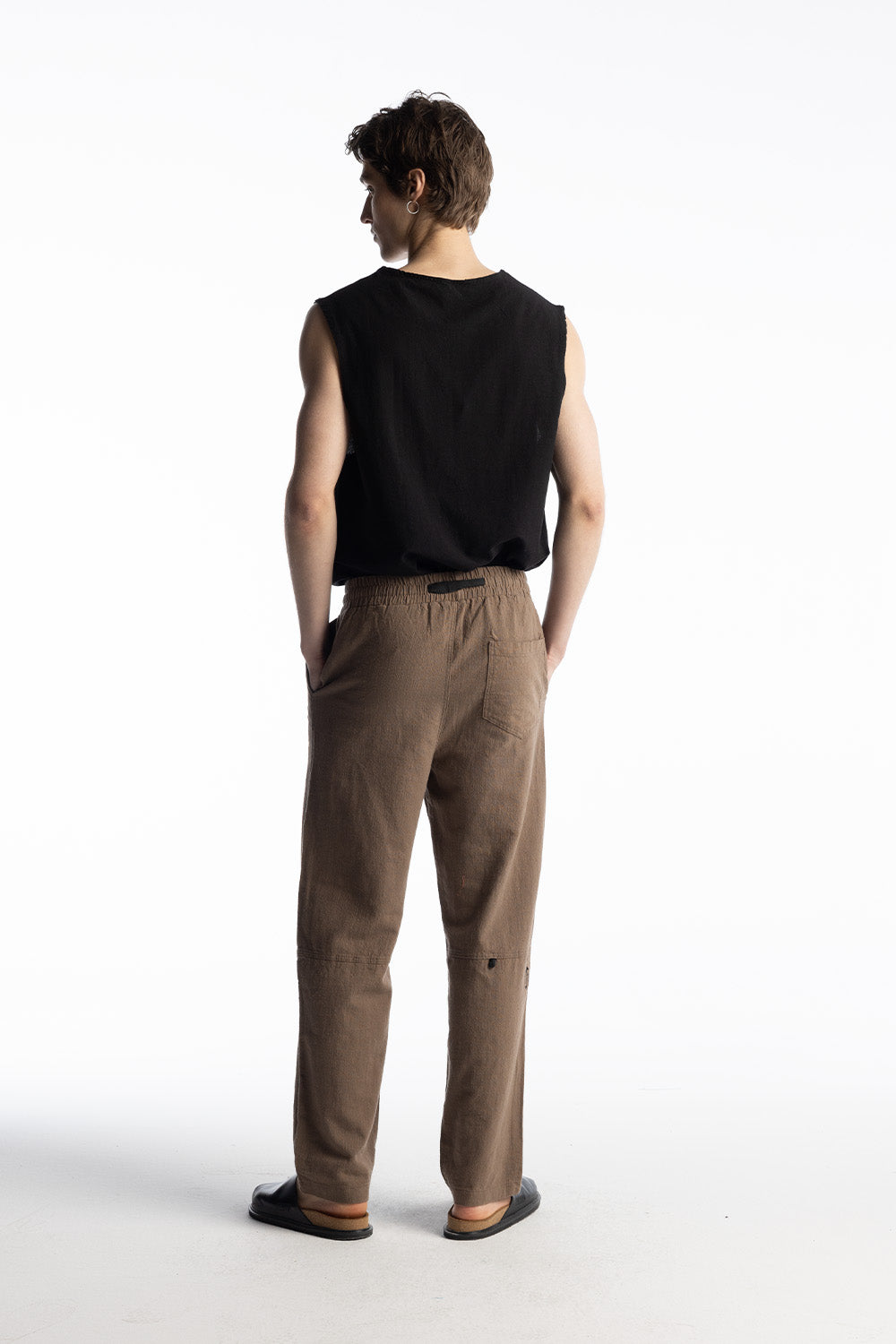 INCLUSIVE KETEN PANTOLON - KAHVERENGİ XL