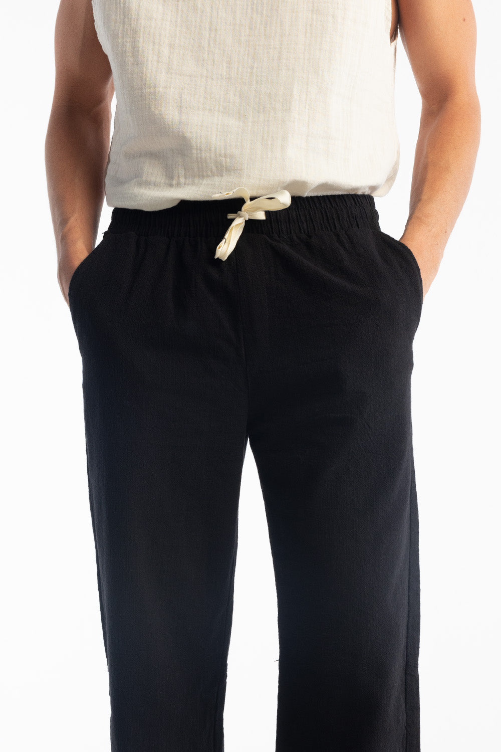 INCLUSIVE KETEN PANTOLON - SİYAH XL