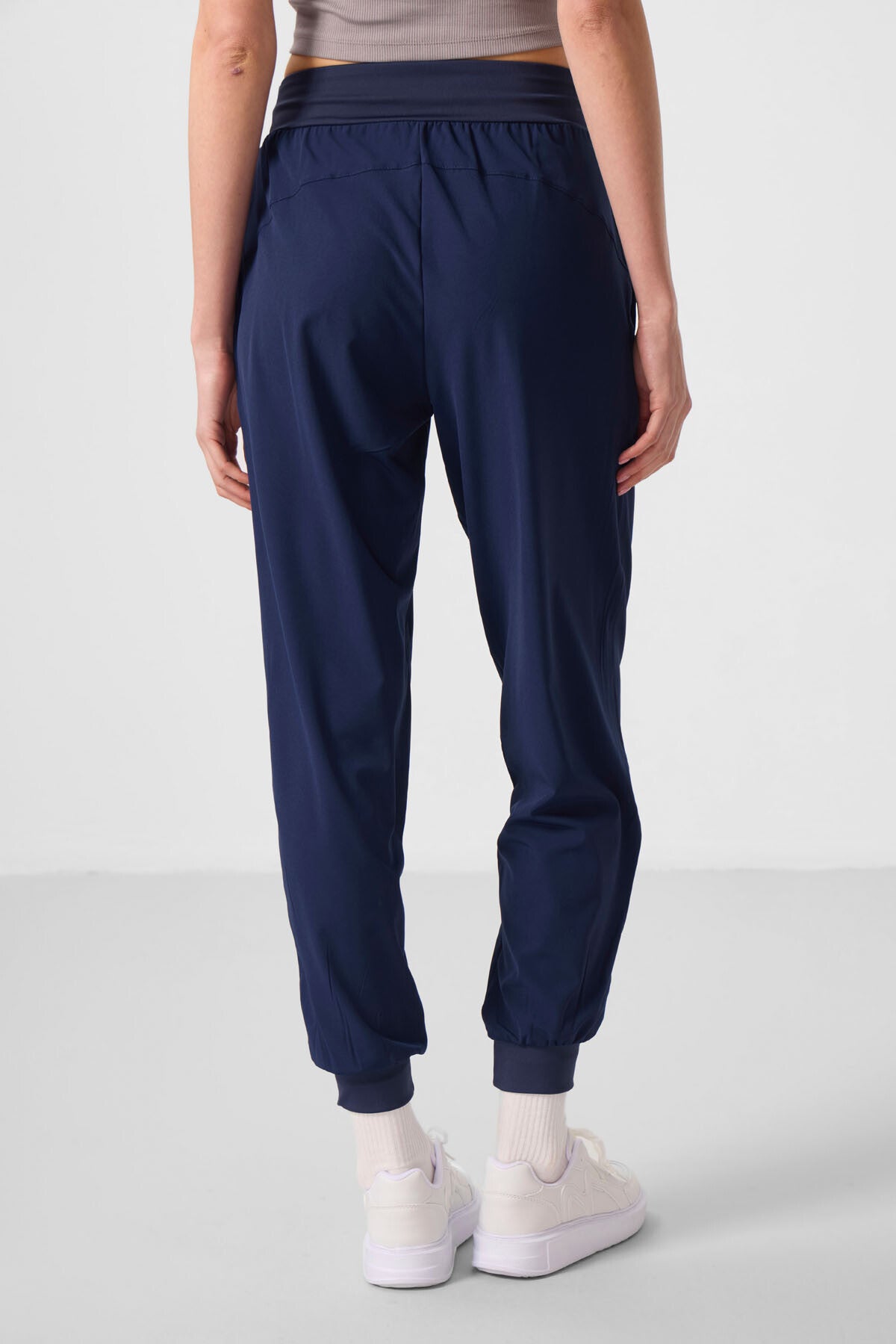 İndigo Cepli Standart Kalıp Kadın Yoga Pantolon - 94677