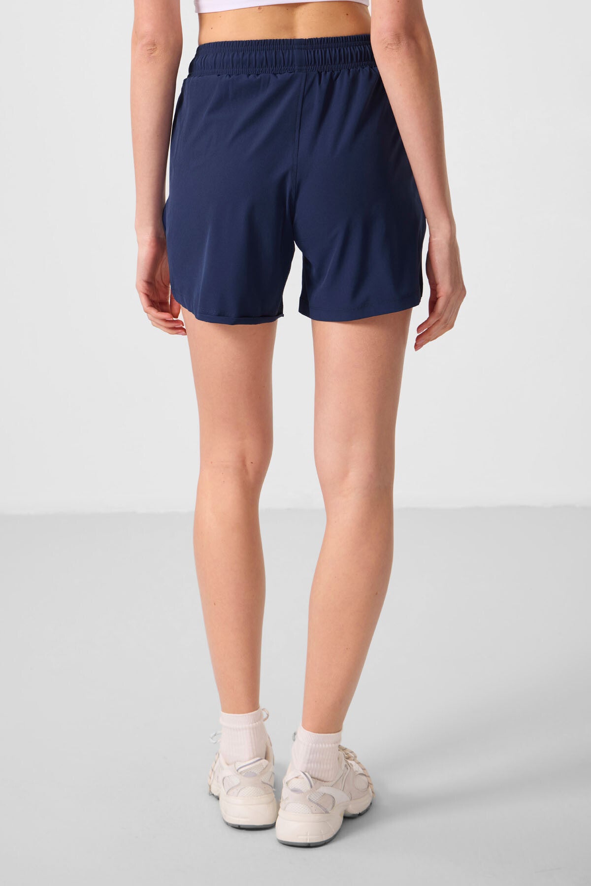 İndigo Gizli Cep Fermuarlı Rahat Form Kadın Şort - 91014