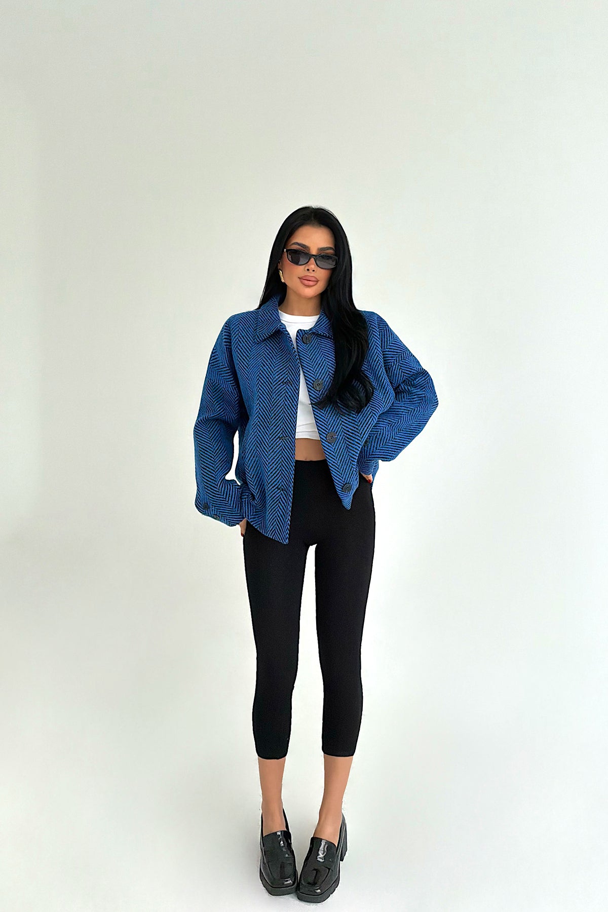 İndigo Vehla Kaşe Ceket ATE-3861