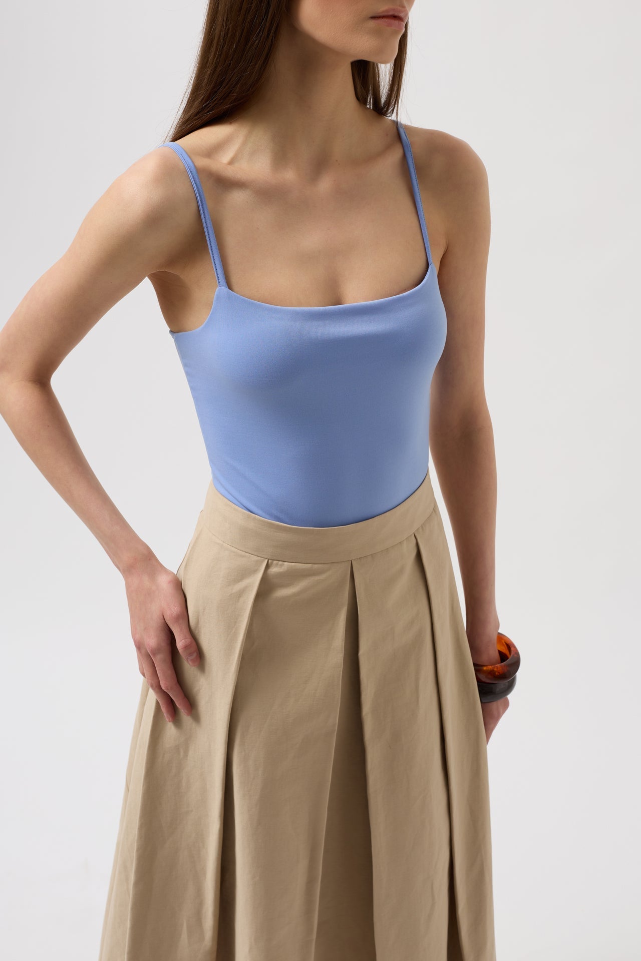İp Askılı Bebe Mavi Bodysuit