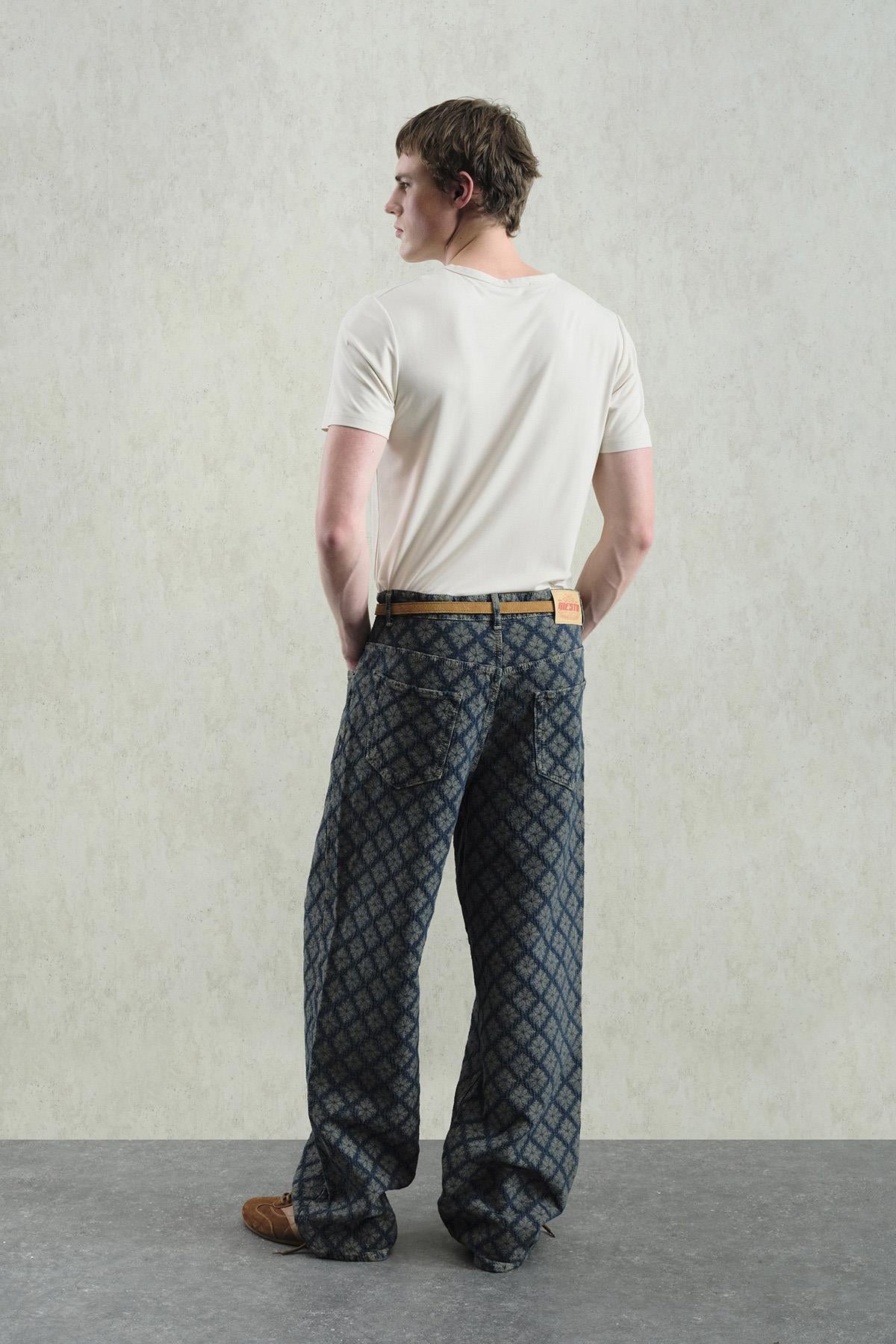 JAKAR DESENLİ LACİVERT JEAN