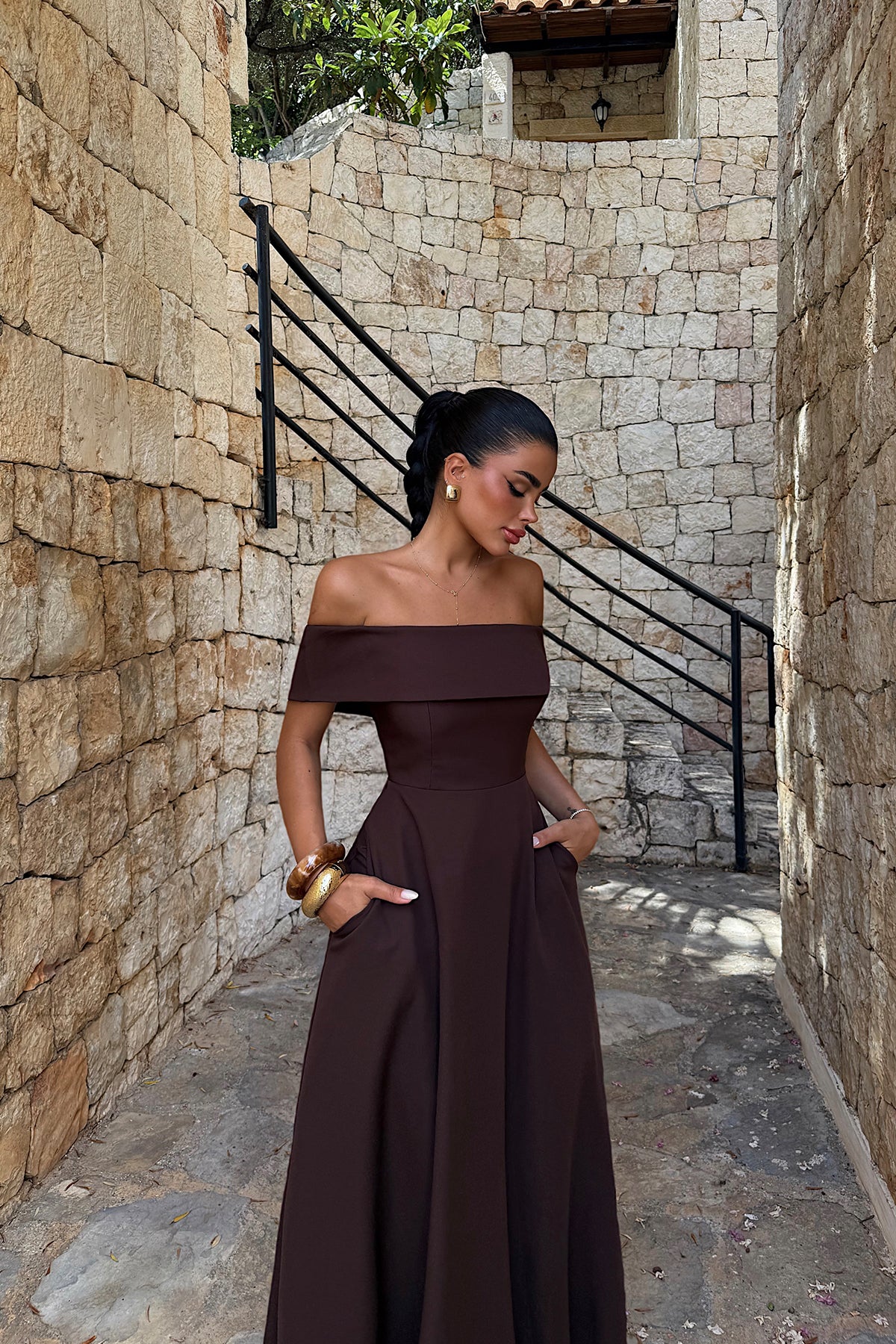 Kahverengi Creil Elbise ATE-2920