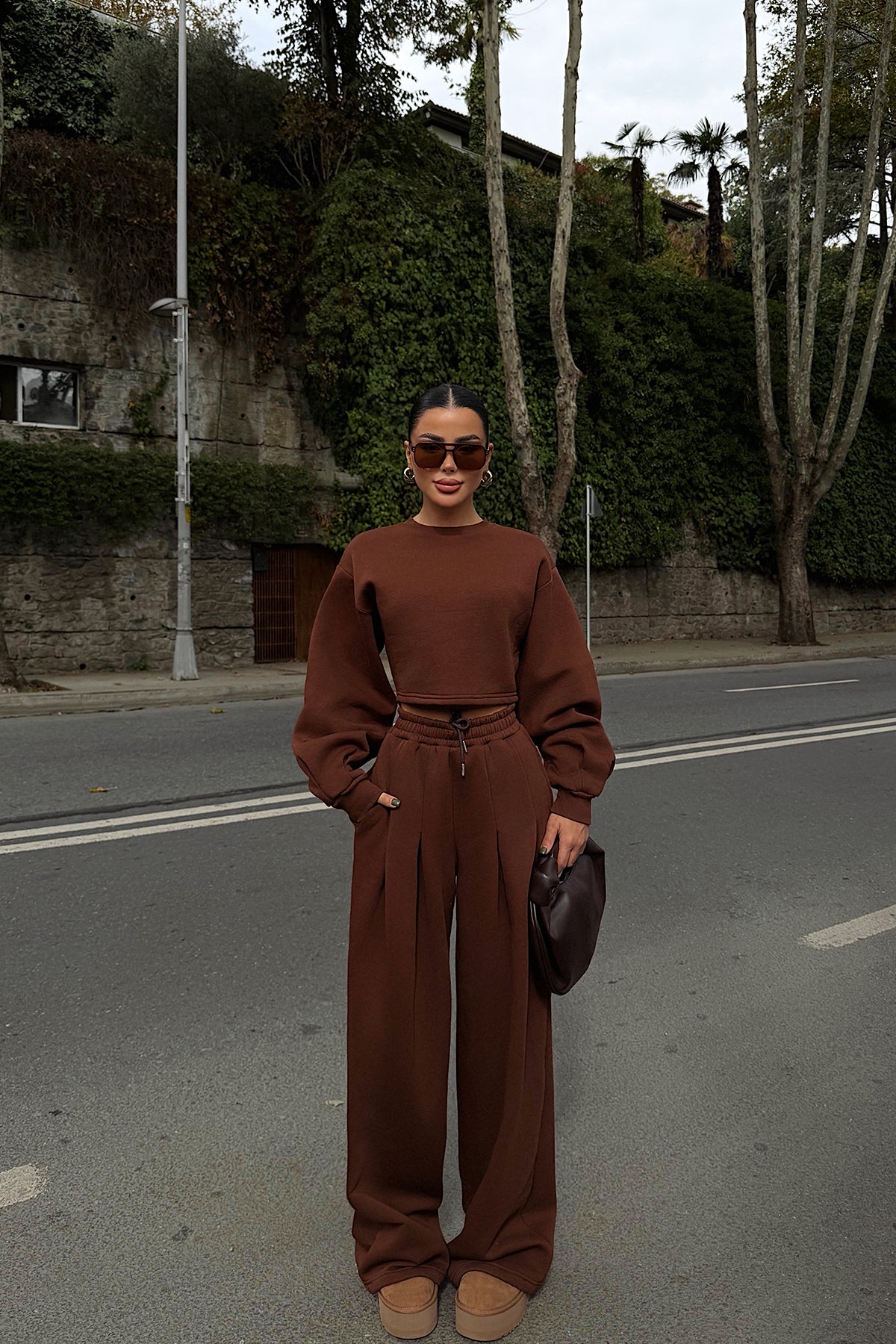 Kahverengi Knox Eşofman Takımı ATE-3824