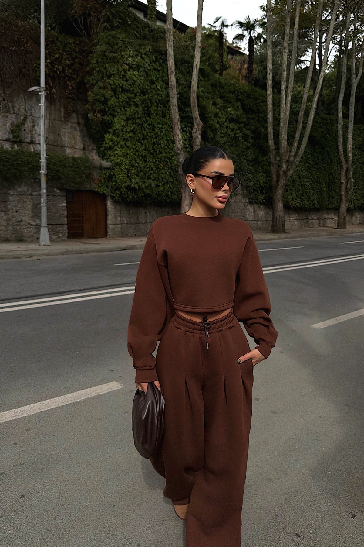 Kahverengi Knox Eşofman Takımı ATE-3824