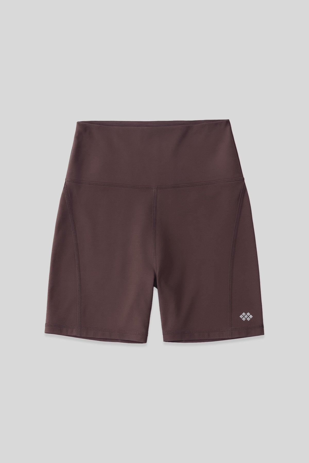 Kahverengi Kemer Detaylı Yüksek Bel Slim Fit Kısa Biker Kadın Tayt - 91017