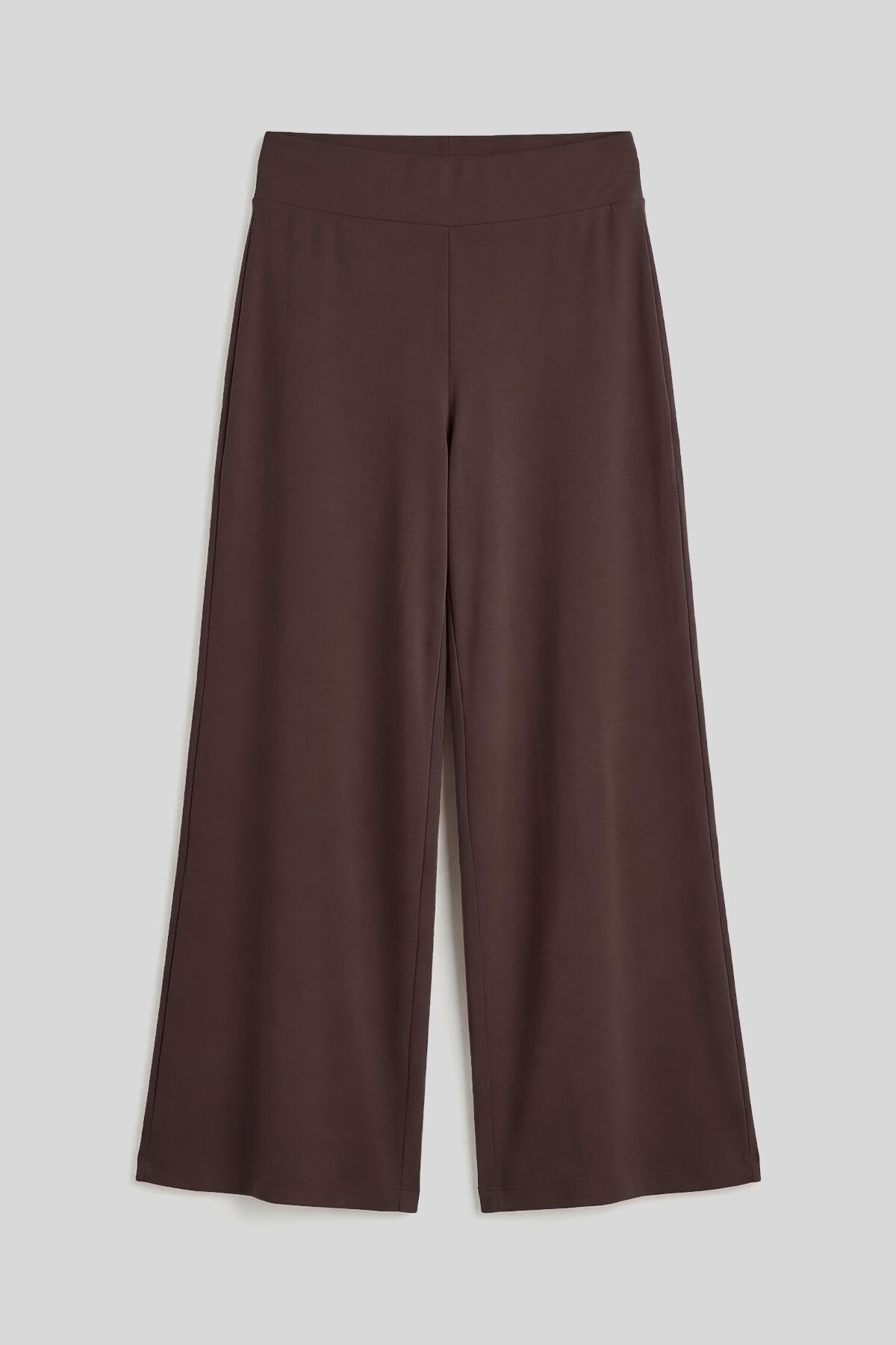 Kahverengi Comfort Fit Geniş Paça Korsajlı Palazzo Kadın Pantolon - 94681