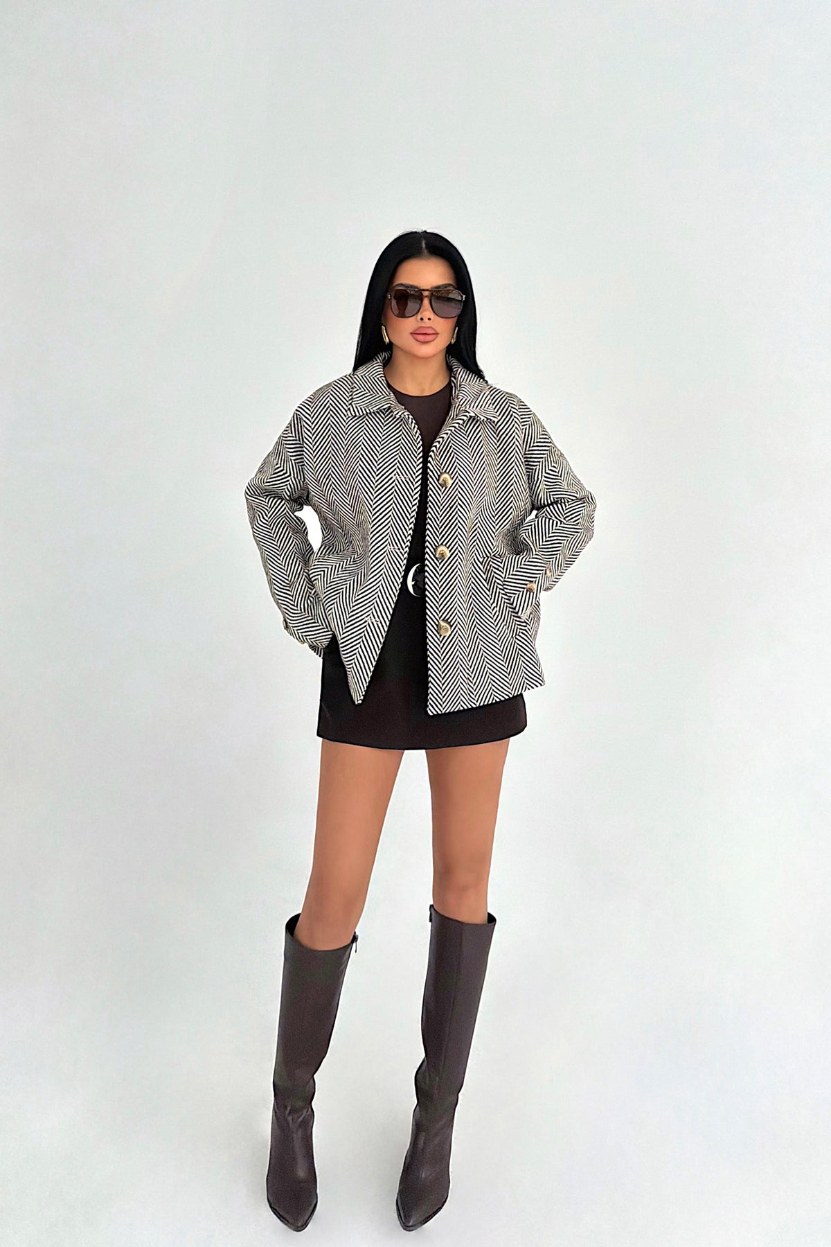 Kahverengi Vehla Kaşe Ceket ATE-3860