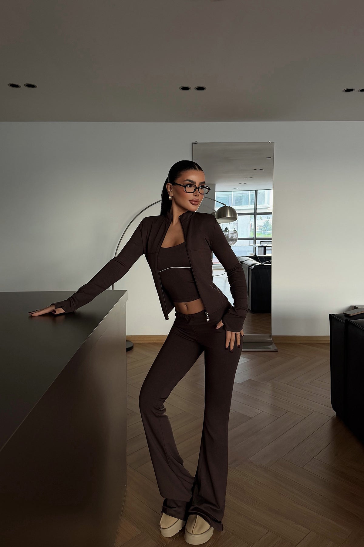 Kahverengi Clevny Takım ATE-4144