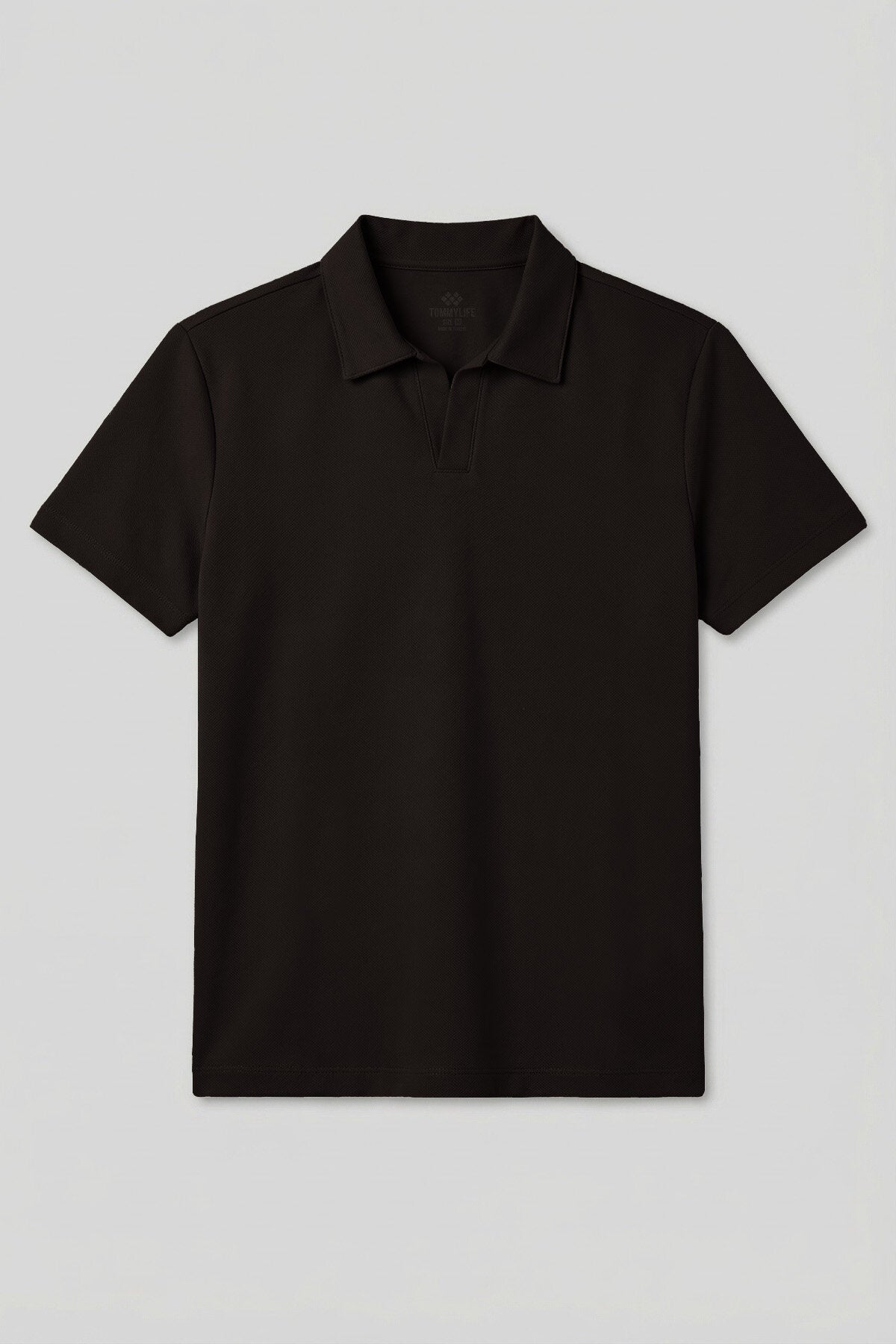 Kahverengi Rahat Form Yumuşak Dokulu Polo Yaka Erkek T-Shirt - 88496